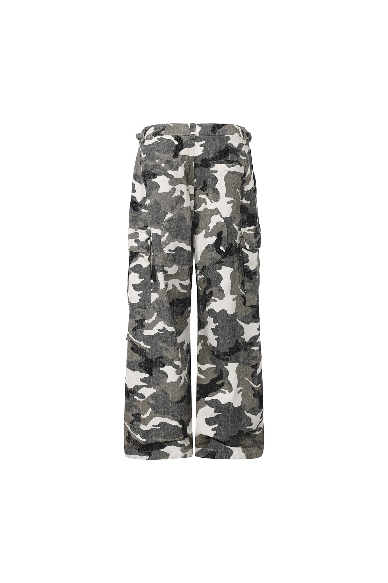LUUUCAM Camo Pleated Panel Cargo Pants, premium urban and streetwear designers apparel on PROJECTISR.com, LUUUCAM