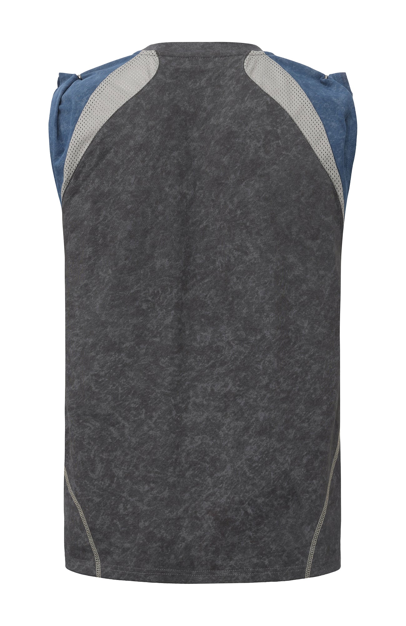 INTERRUPT Studded Mesh-Spliced Graphic Tank Top