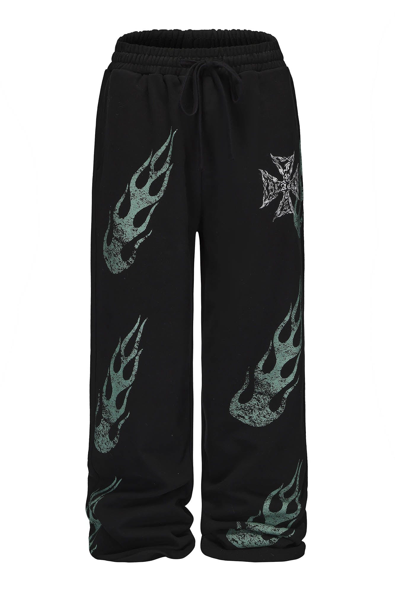 BLACK8MOB Flame Graphics Sweatpants, premium urban and streetwear designers apparel on PROJECTISR.com, BLACK8MOB