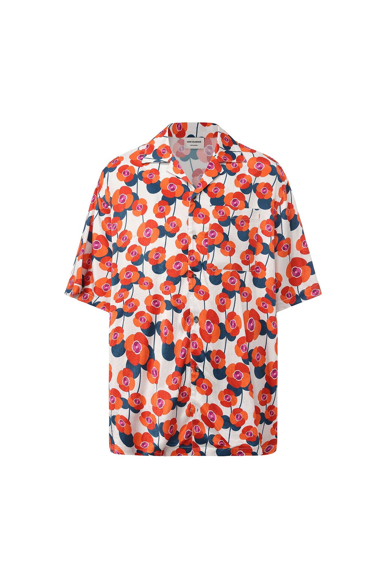 VANN VALRENCE Bloom Full-Print Half Shirt, premium urban and streetwear designers apparel on PROJECTISR.com, VANN VALRENCE