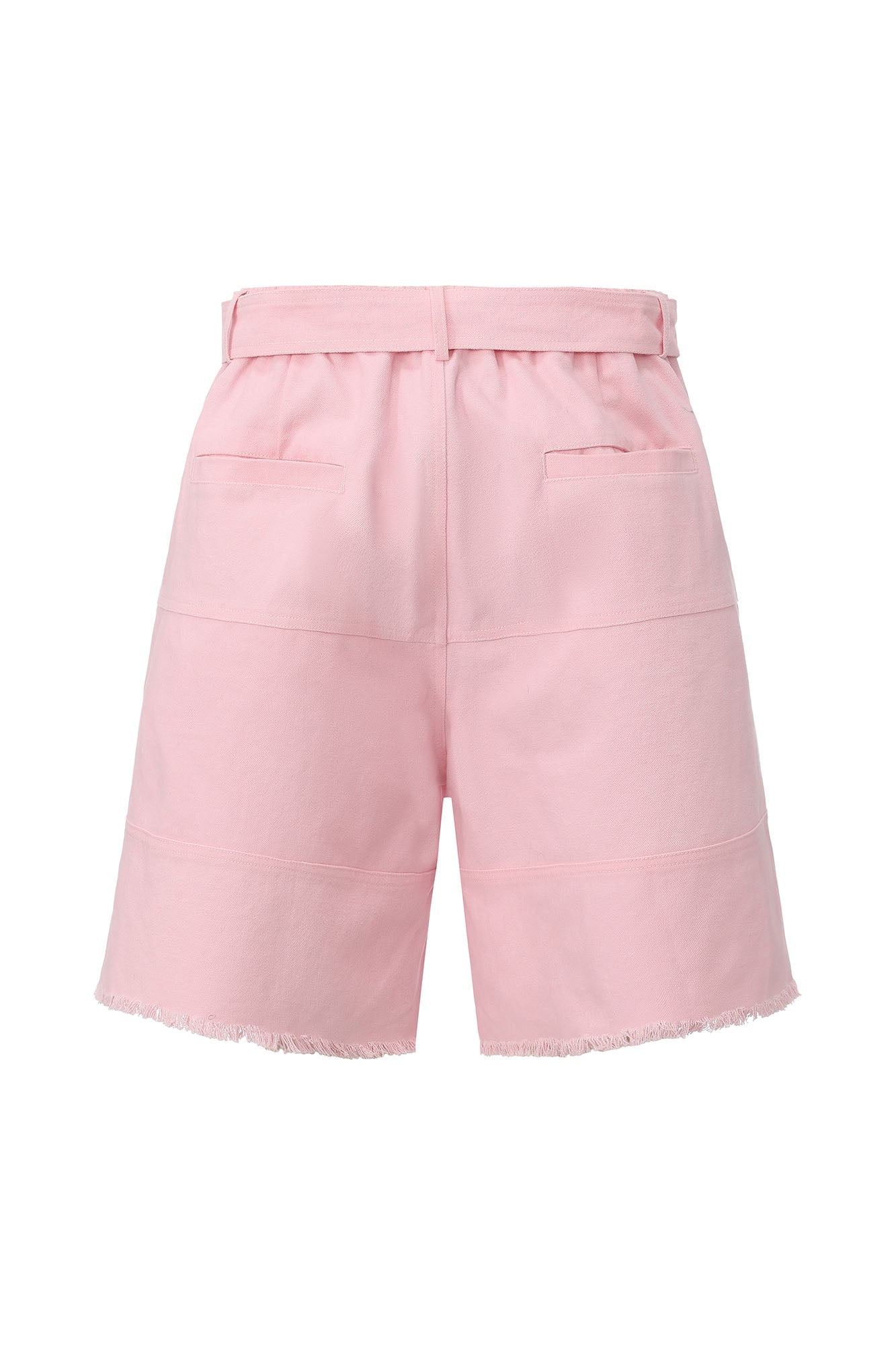 VANN VALRENCE Belt Raw-Edge Cotton Shorts, premium urban and streetwear designers apparel on PROJECTISR.com, VANN VALRENCE