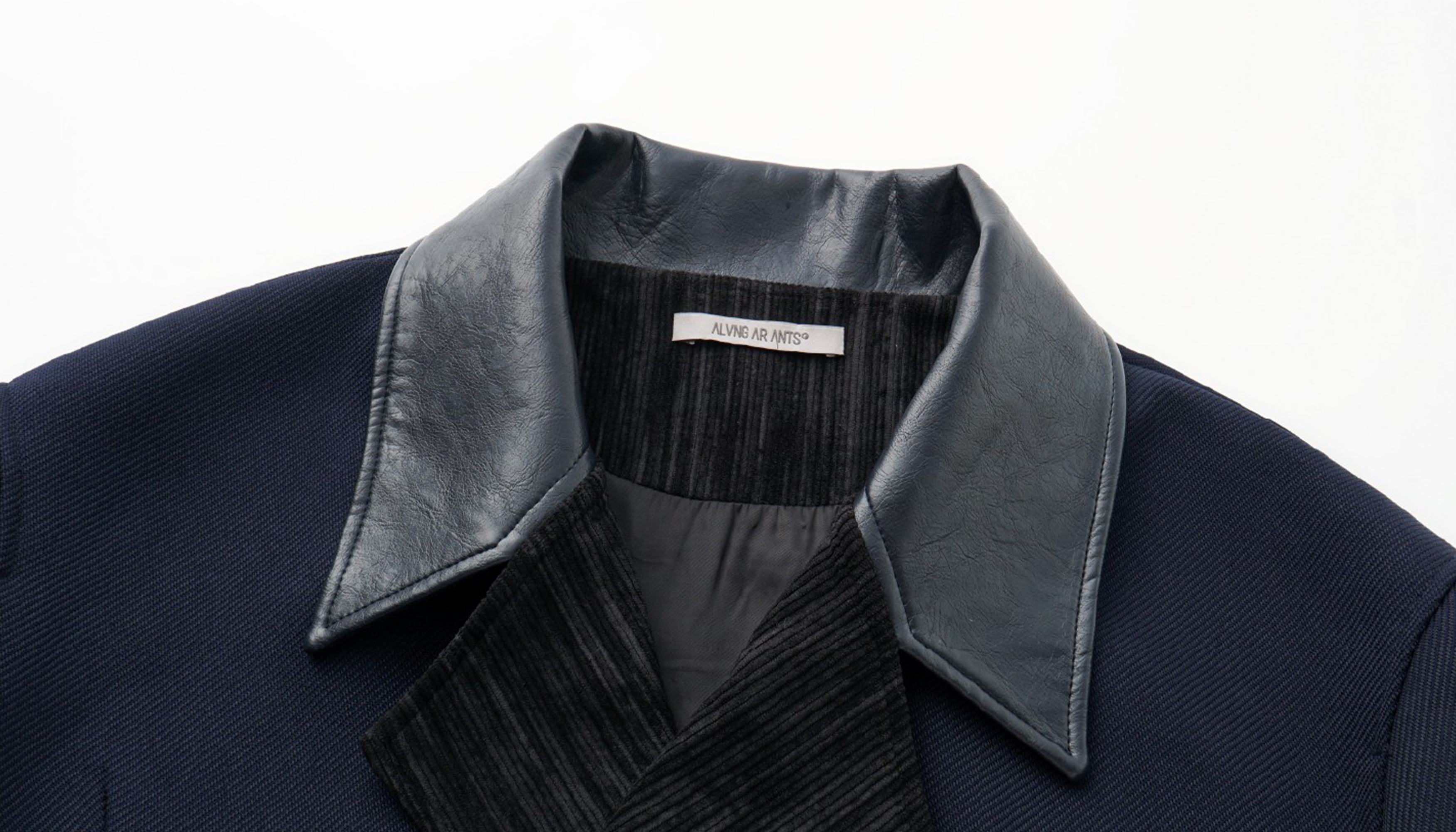 ALVNG AR ANTS Structured Wool-Blend Paneled Collar Jacket