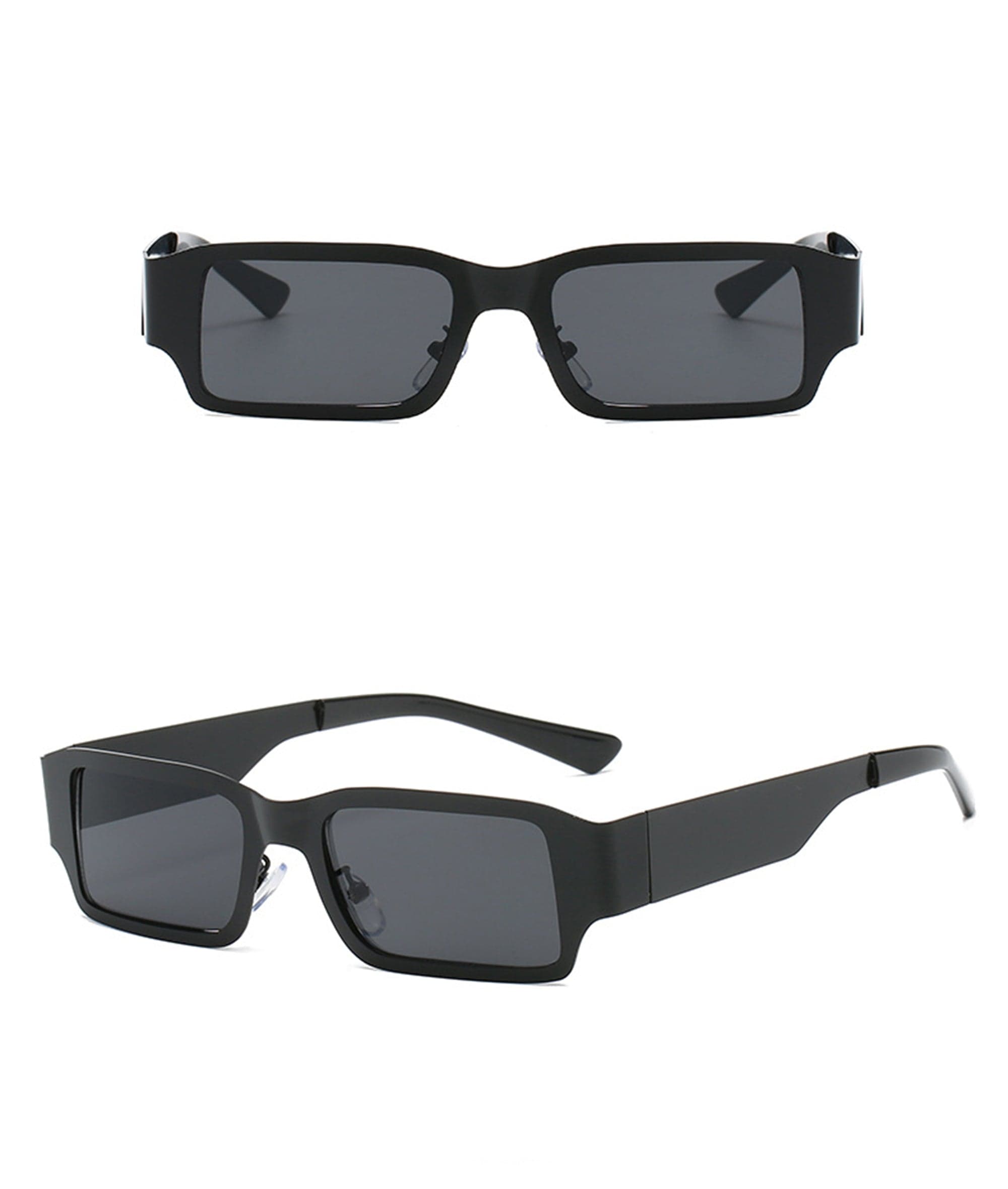 DAMAGE ASIA OPTICALS Metallic Square Frame Sunglasses, premium urban and streetwear designers apparel on PROJECTISR.com, DAMAGE ASIA