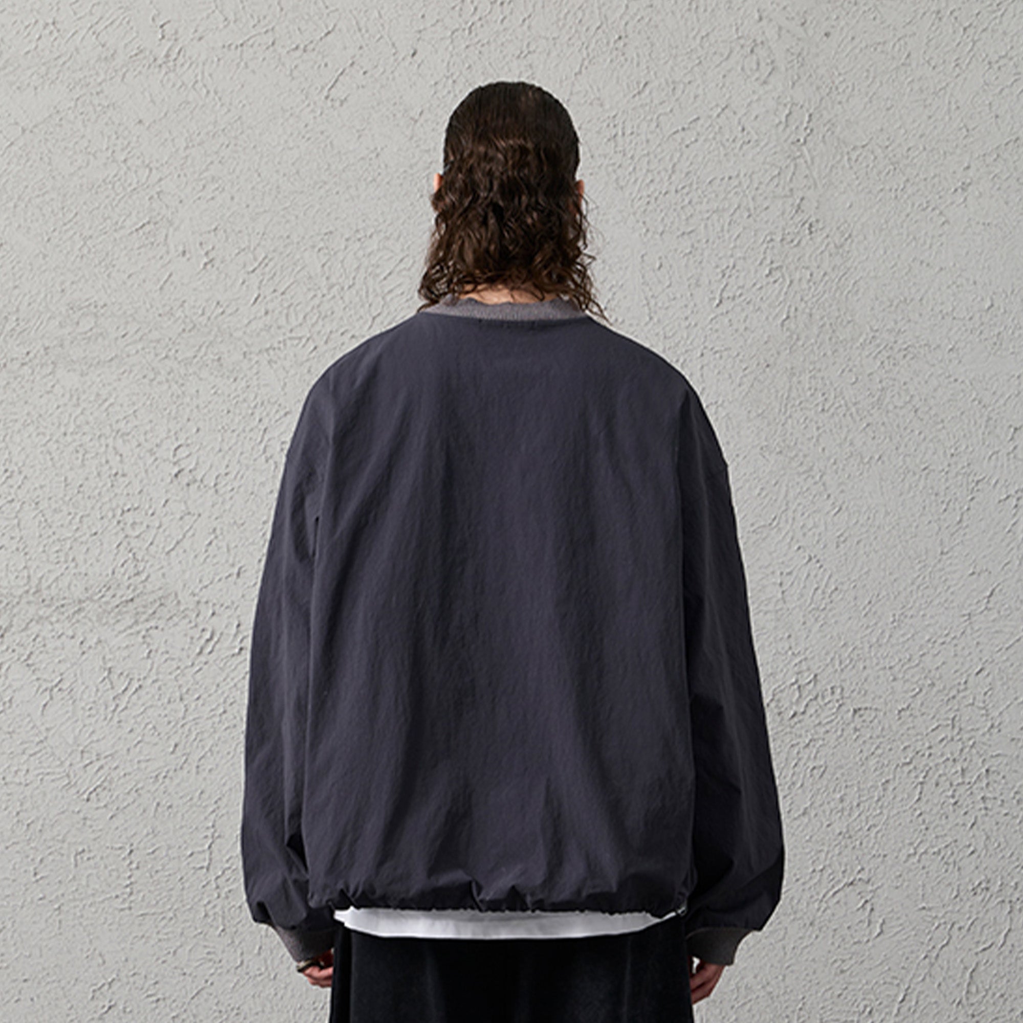 ORGANIC EMOTION Water-Repellent LOGO Embroidered Drawstring Sweatshirt, premium urban and streetwear designers apparel on PROJECTISR.com, ORGANIC EMOTION