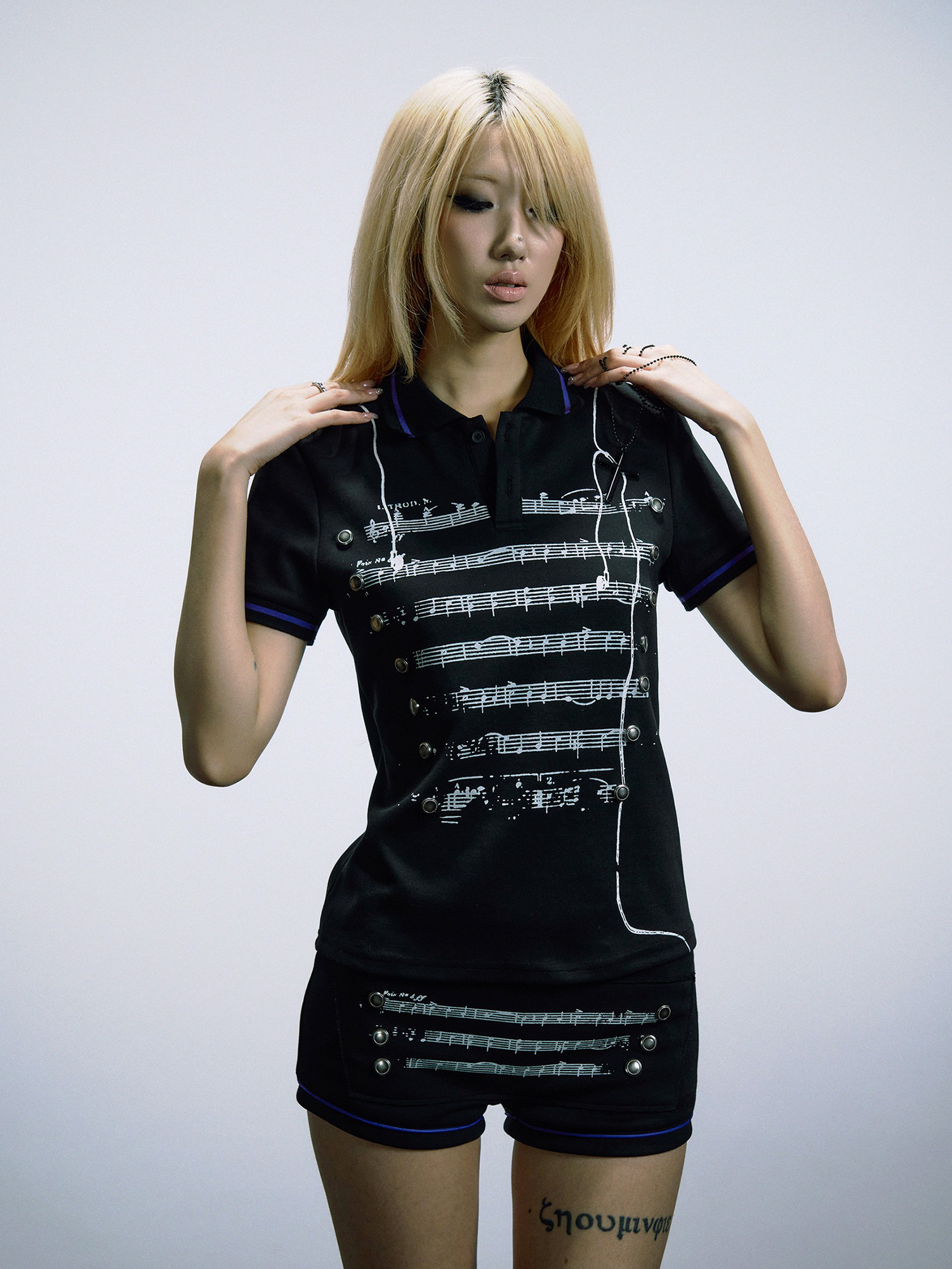 PAIKI Napoleon Score Headphone Slim Polo Shirt