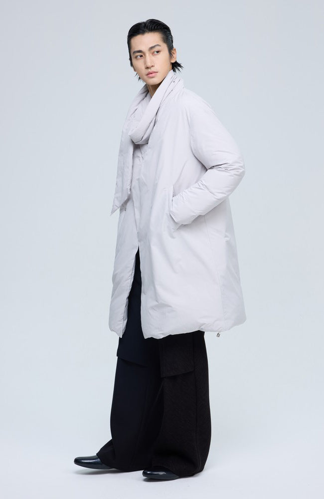 ALVNG AR ANTS Scarf-Linked Waterproof Puffer Coat