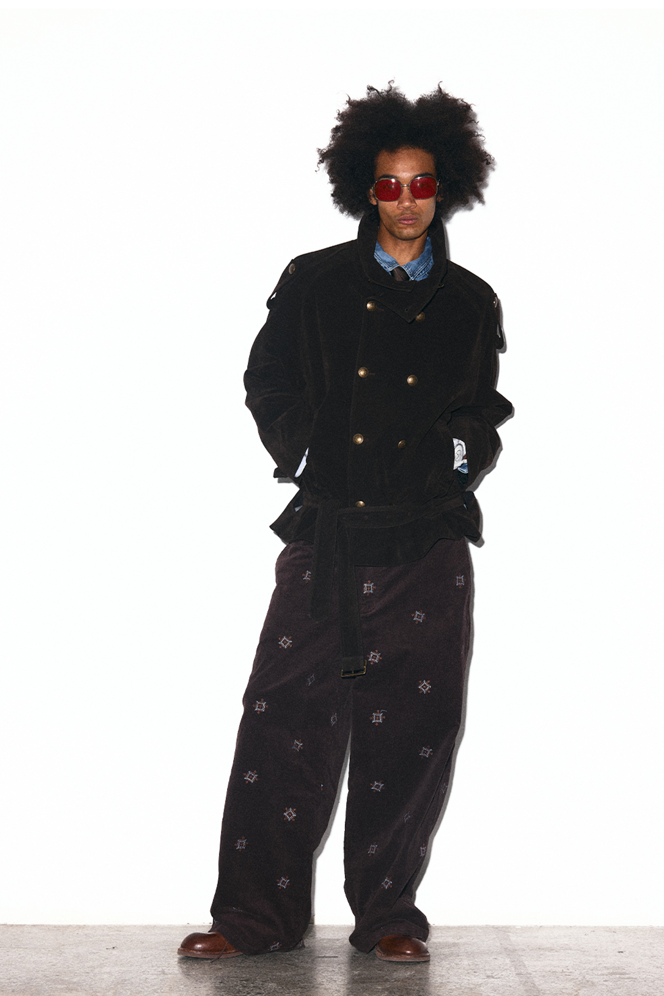 TRECLUB Velvet Double-Breasted Short Trench Jacket, premium urban and streetwear designers apparel on PROJECTISR.com, TRECLUB