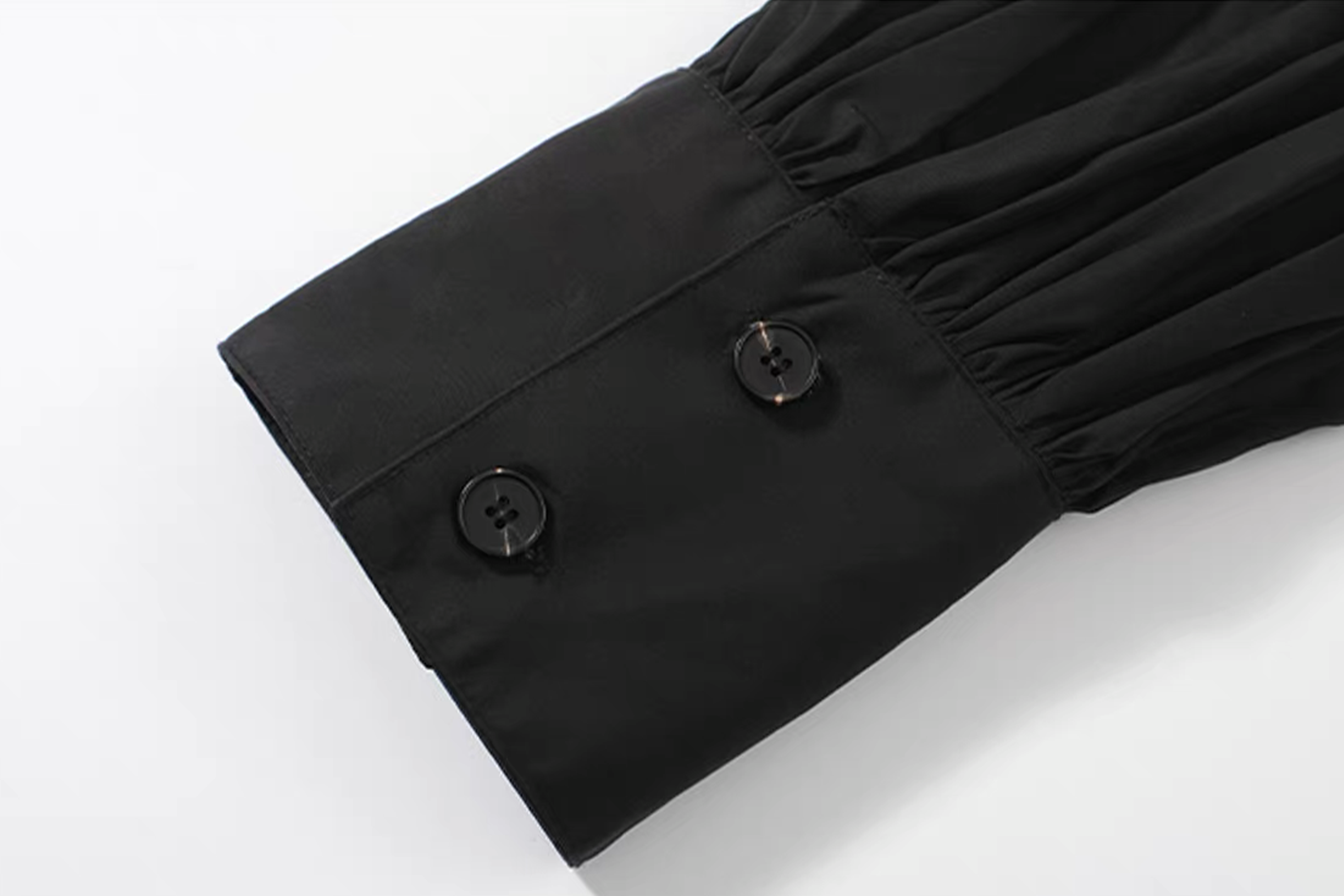 NOTHINGNESS WORLD Ruffle Bib Handkerchief-Hem Oversized Shirt, premium urban and streetwear designers apparel on PROJECTISR.com, NOTHINGNESS WORLD