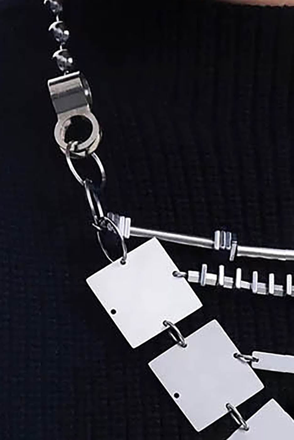 ILLUSORY Cyborg Metallic Tie, premium urban and streetwear designers apparel on PROJECTISR.com, ILLUSORY