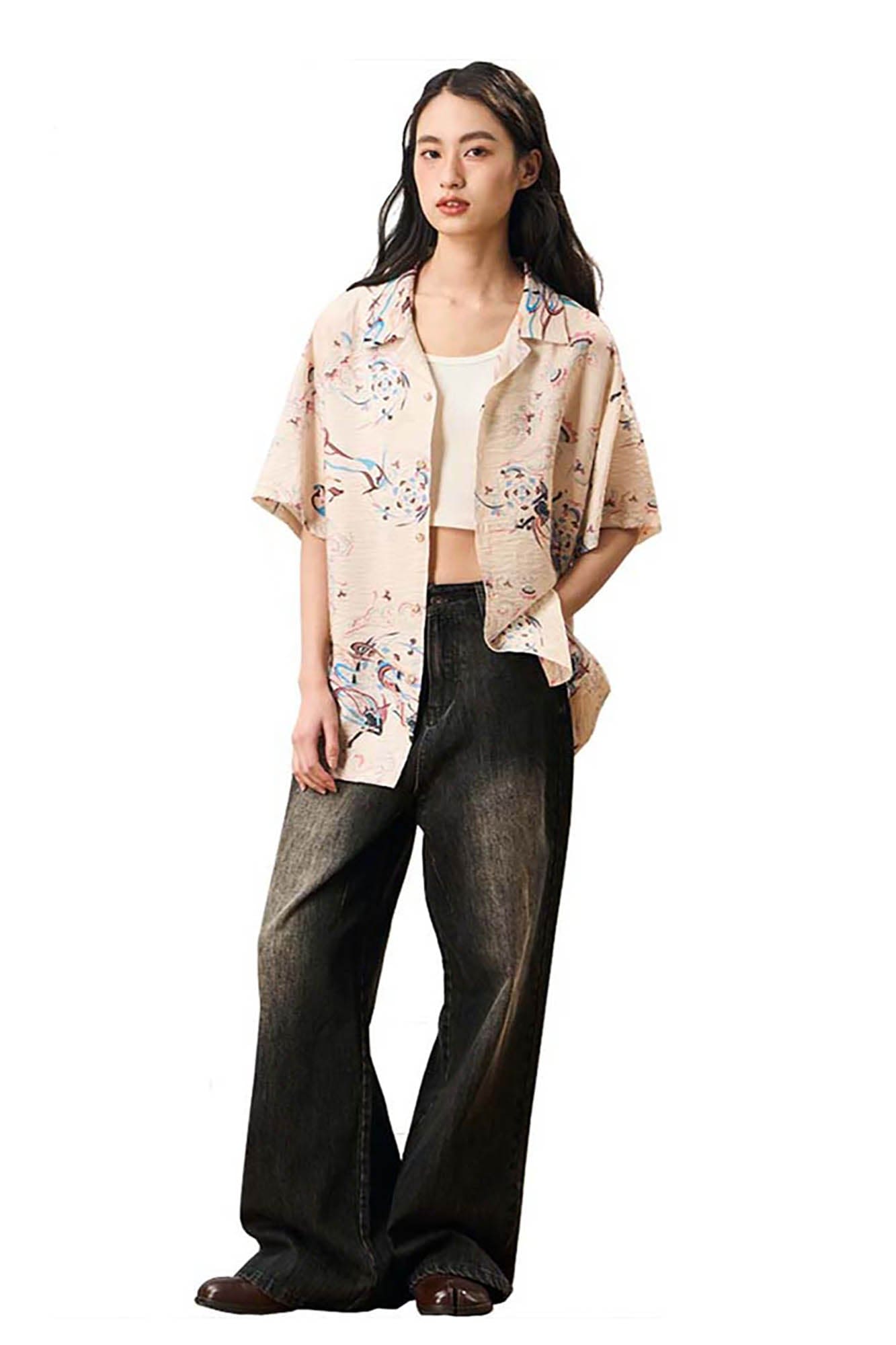 EPIC POETRY Oriental Garden Half Shirt, premium urban and streetwear designers apparel on PROJECTISR.com, EPIC POETRY