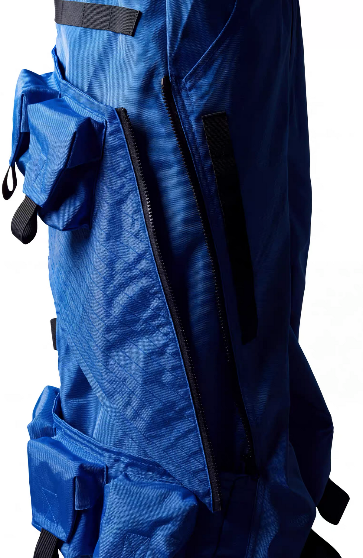 VANGUARDIA Multi-Pocket Nylon Wide-Leg Cargo Pants