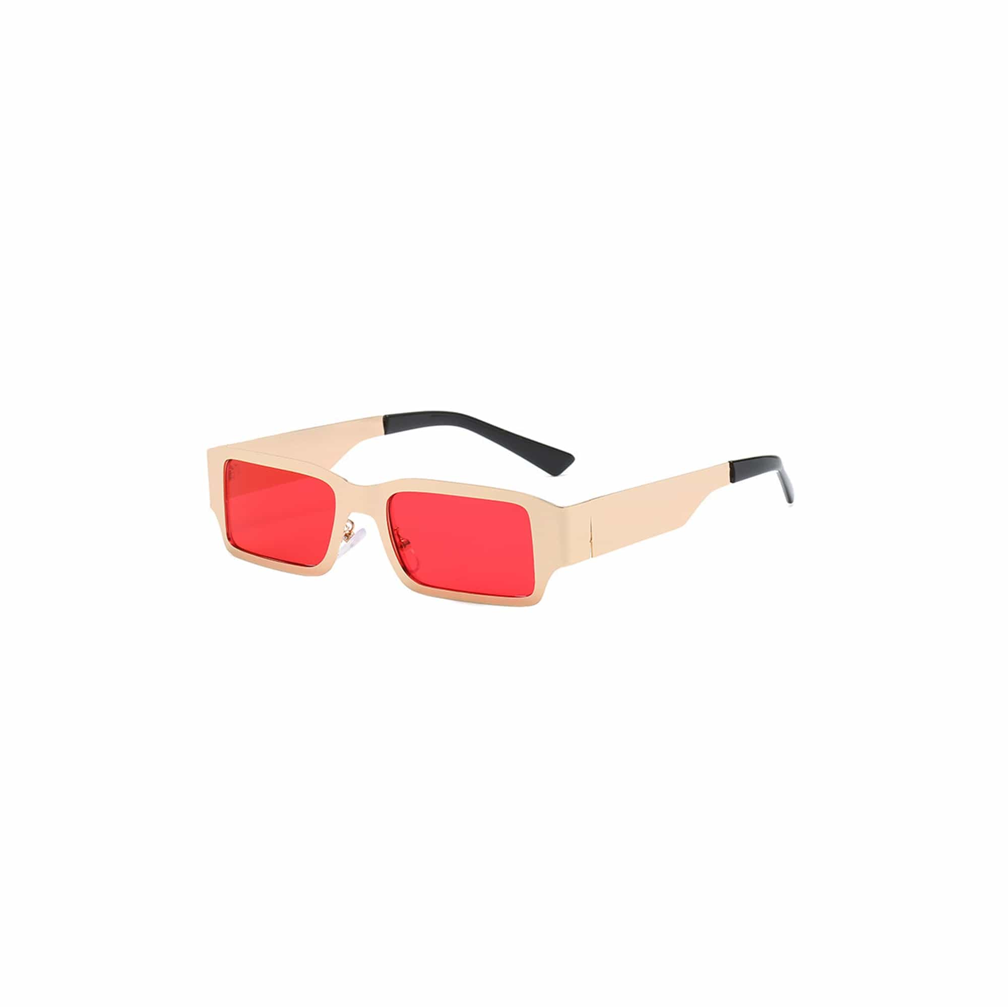 DAMAGE ASIA OPTICALS Metallic Square Frame Sunglasses, premium urban and streetwear designers apparel on PROJECTISR.com, DAMAGE ASIA