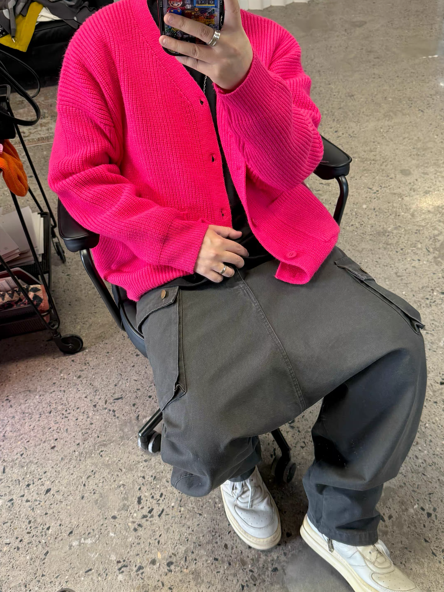 ME DA IGUAL Washed Multi-Pockets Tappered Cargo