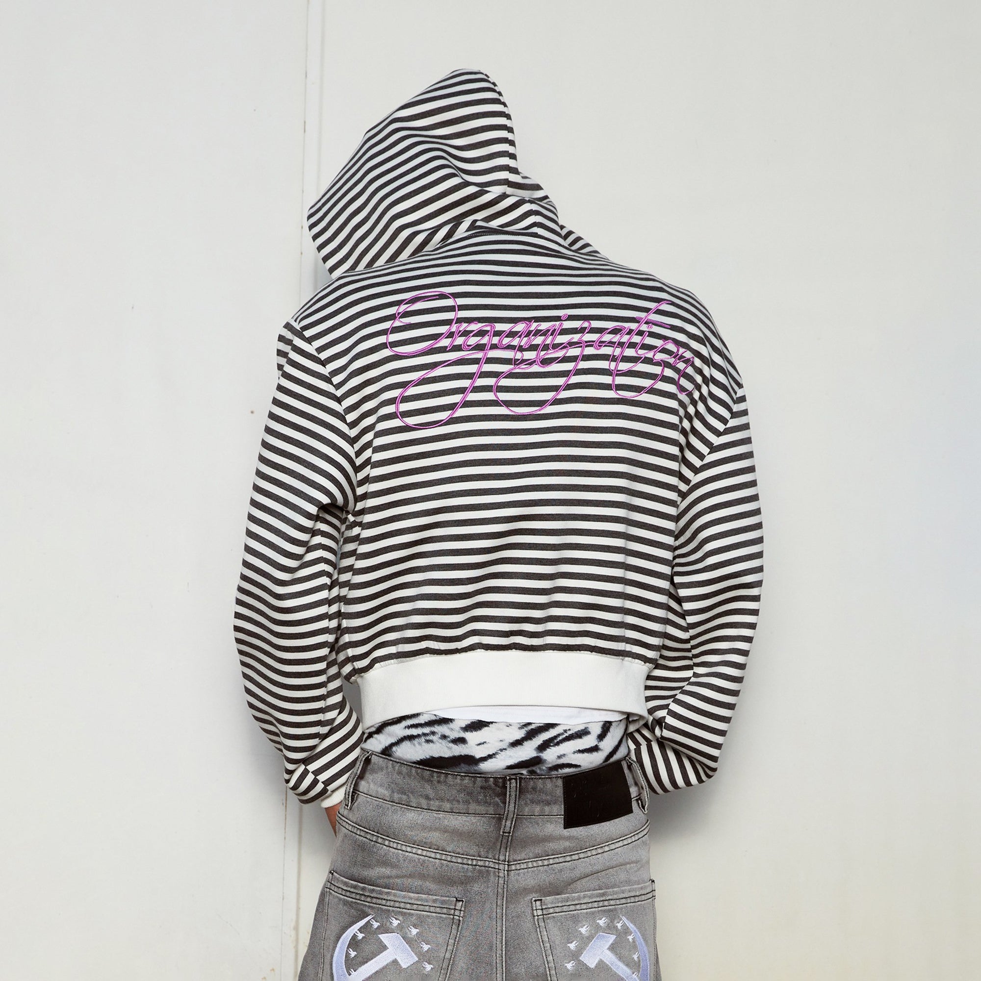 VINKID Flag Stripe Zip-Up Hoodie