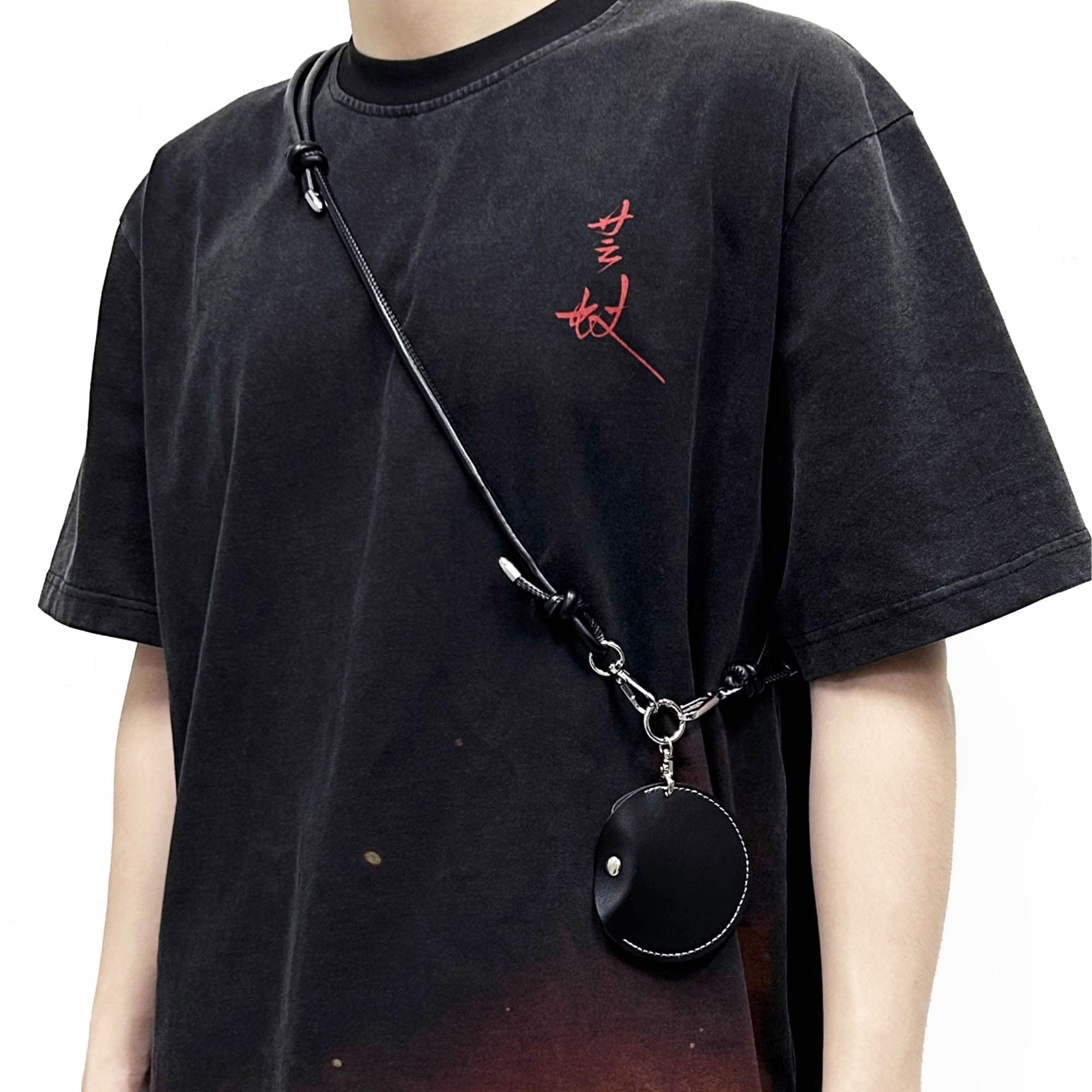 ALVNG AR ANTS Multi-Way Faux Leather Orb Pouch, premium urban and streetwear designers apparel on PROJECTISR.com, ALVNG AR ANTS