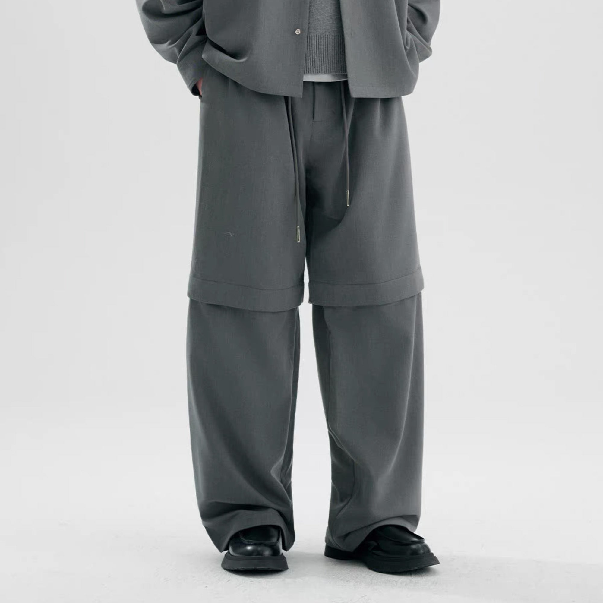 TIWILLTANG Detachable Drawstring Straight-Leg Pants, premium urban and streetwear designers apparel on PROJECTISR.com, TIWILLTANG