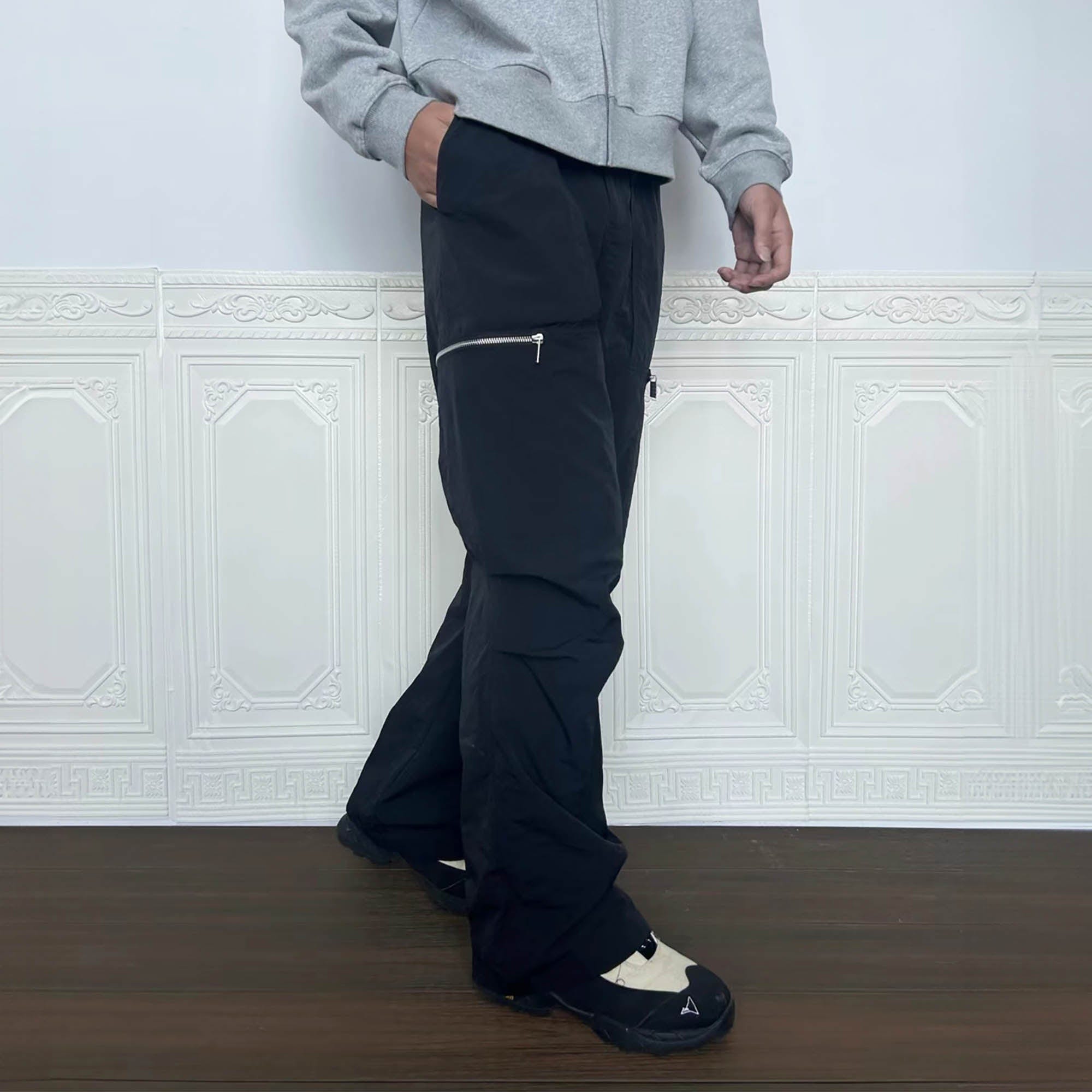 KREATE Crinkled Zippered Cargo Pants, premium urban and streetwear designers apparel on PROJECTISR.com, KREATE