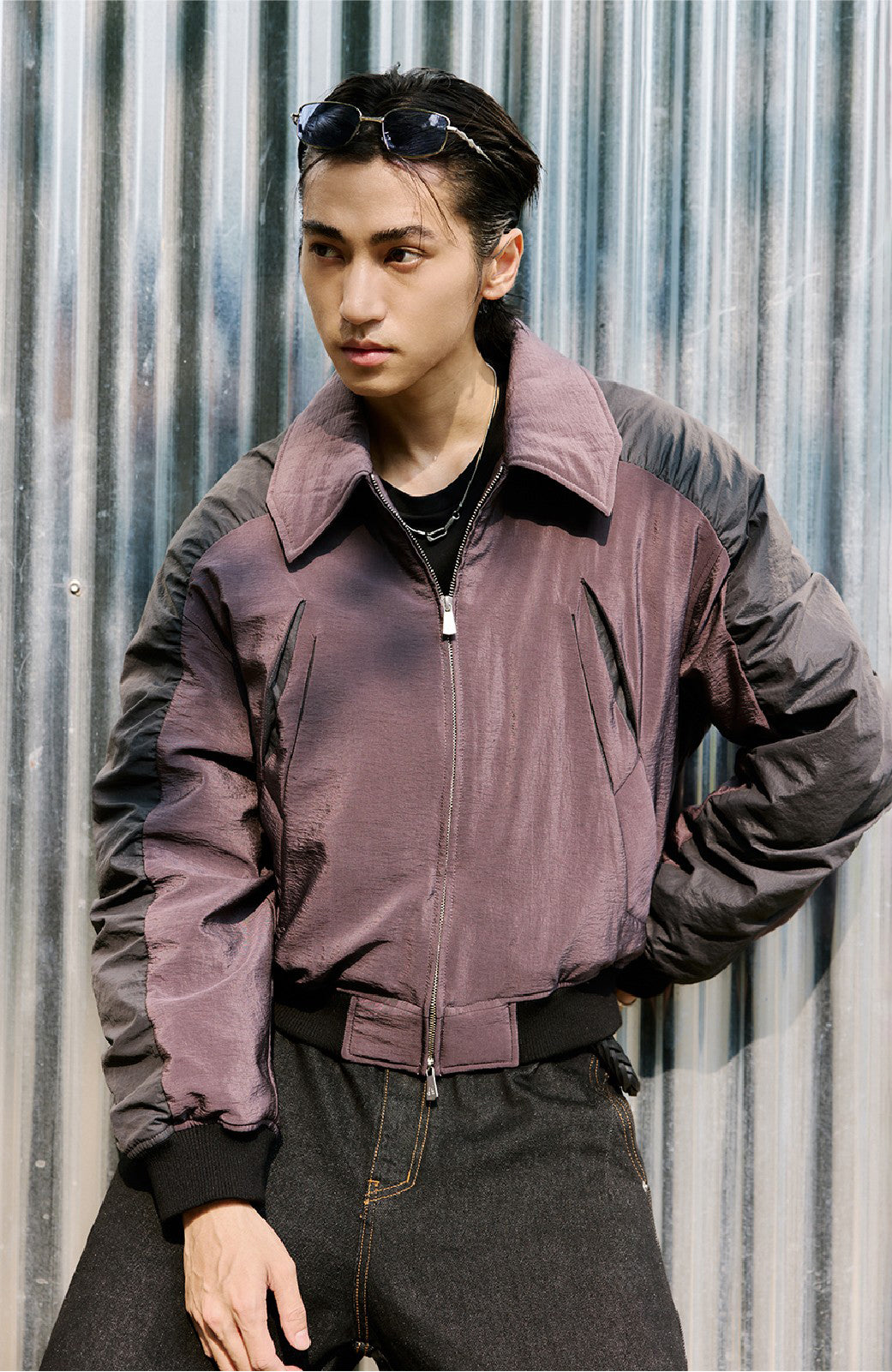 ALVNG AR ANTS Tucked Pleats Saber Sleeve Jacket