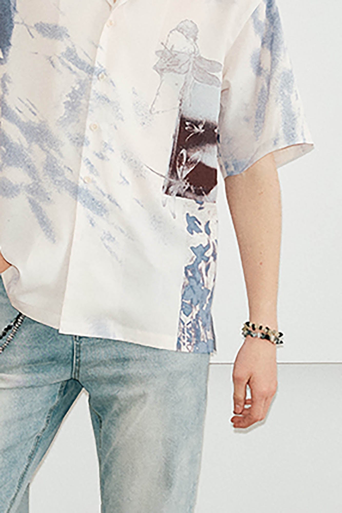 KREATE Garden Silhouette Full Print Cuban Half Shirt, premium urban and streetwear designers apparel on PROJECTISR.com, KREATE