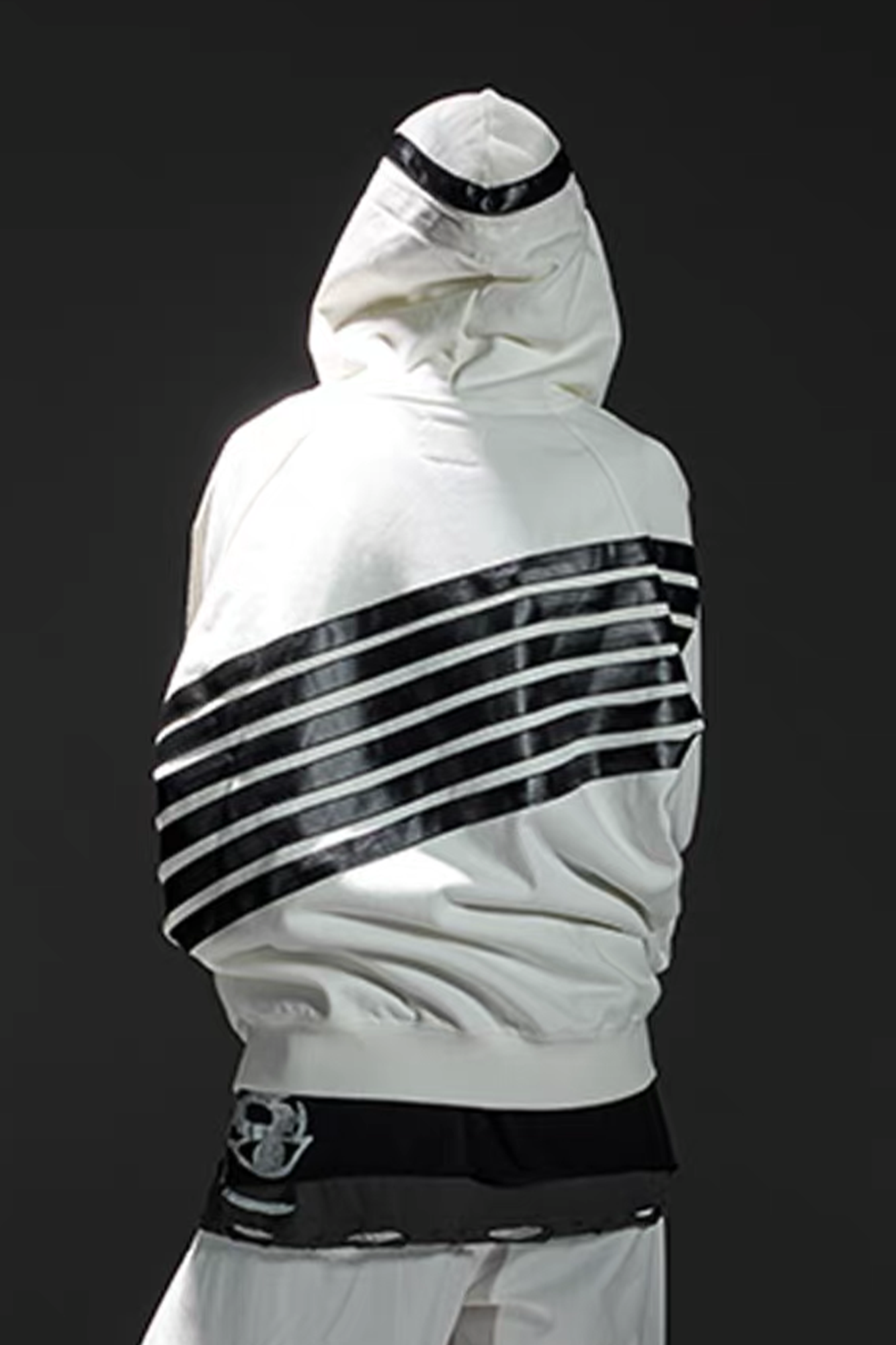 NOTHINGNESS WORLD Four-Stripe Zip-Up Hoodie, premium urban and streetwear designers apparel on PROJECTISR.com, NOTHINGNESS WORLD