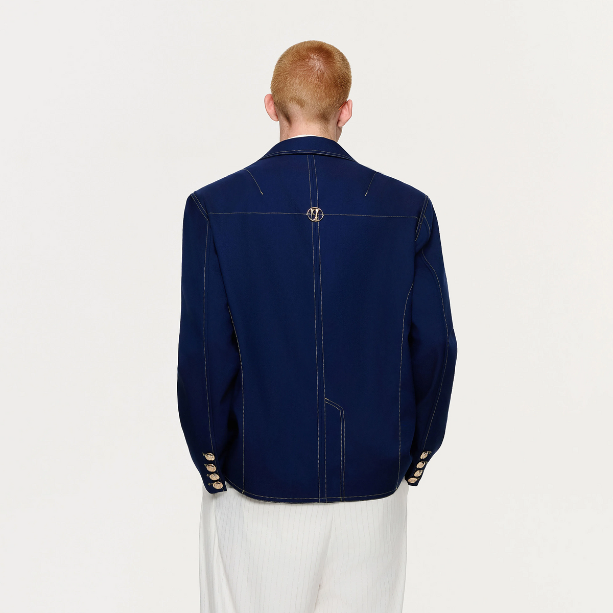 TIWILLTANG Embroidered Badge Lapel Jacket