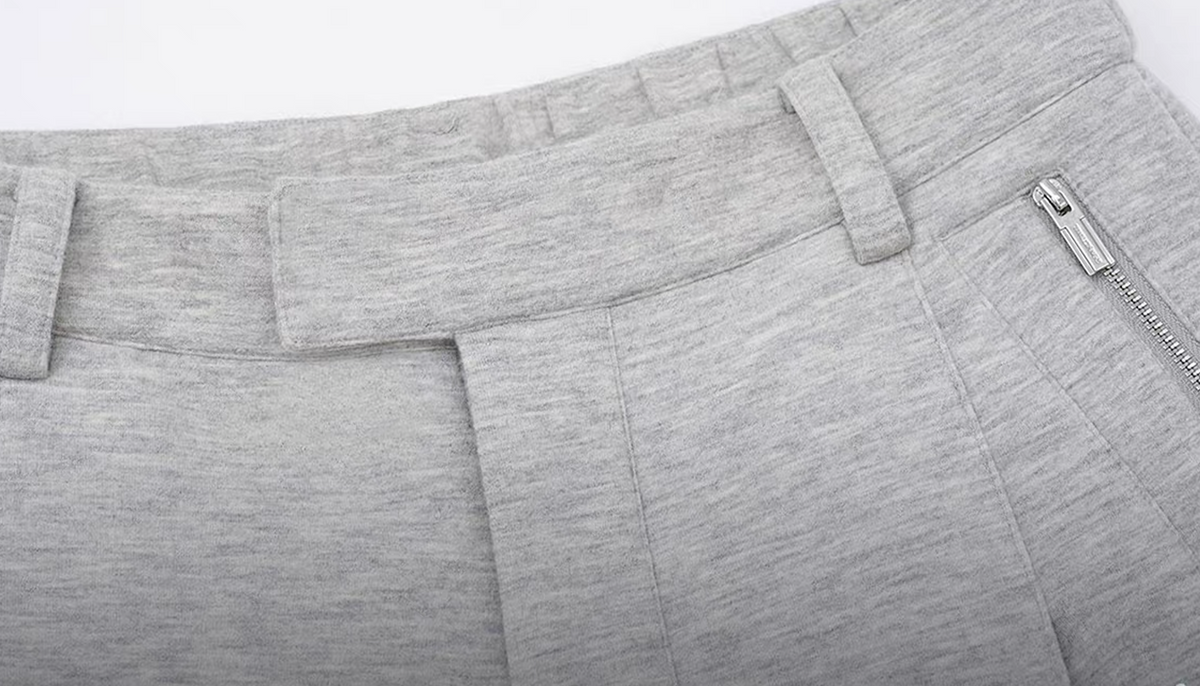 TIWILLTANG Deconstructed Matte Wool-Blend Slouch Pants
