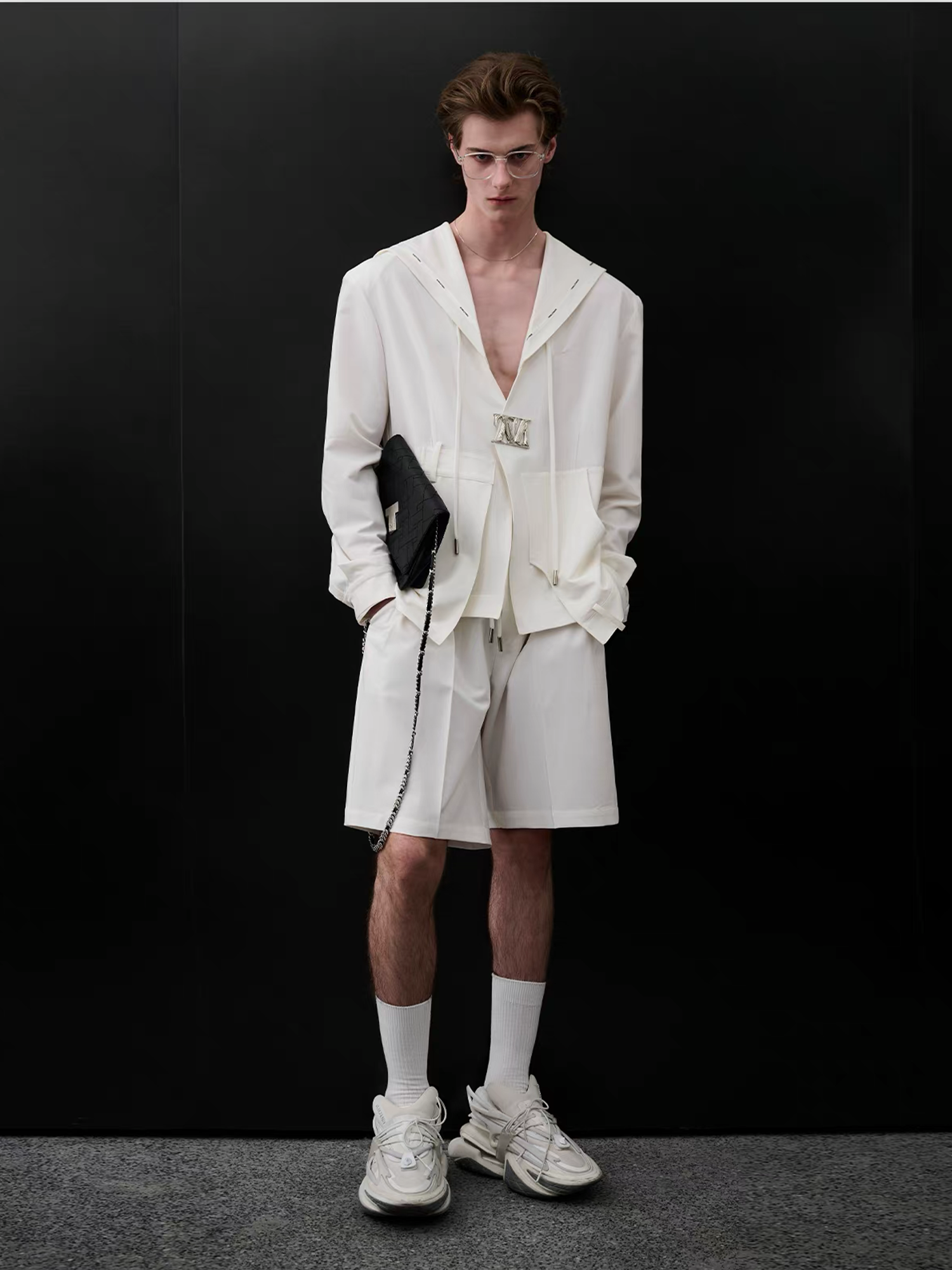 TIWILLTANG Minimal Sailor Collar Shirt