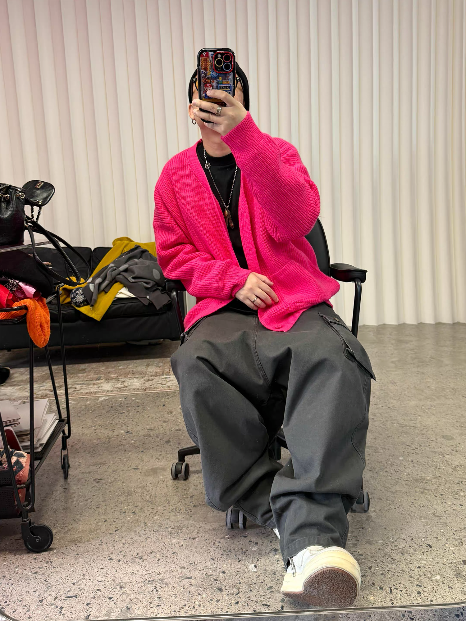 ME DA IGUAL Washed Multi-Pockets Tappered Cargo