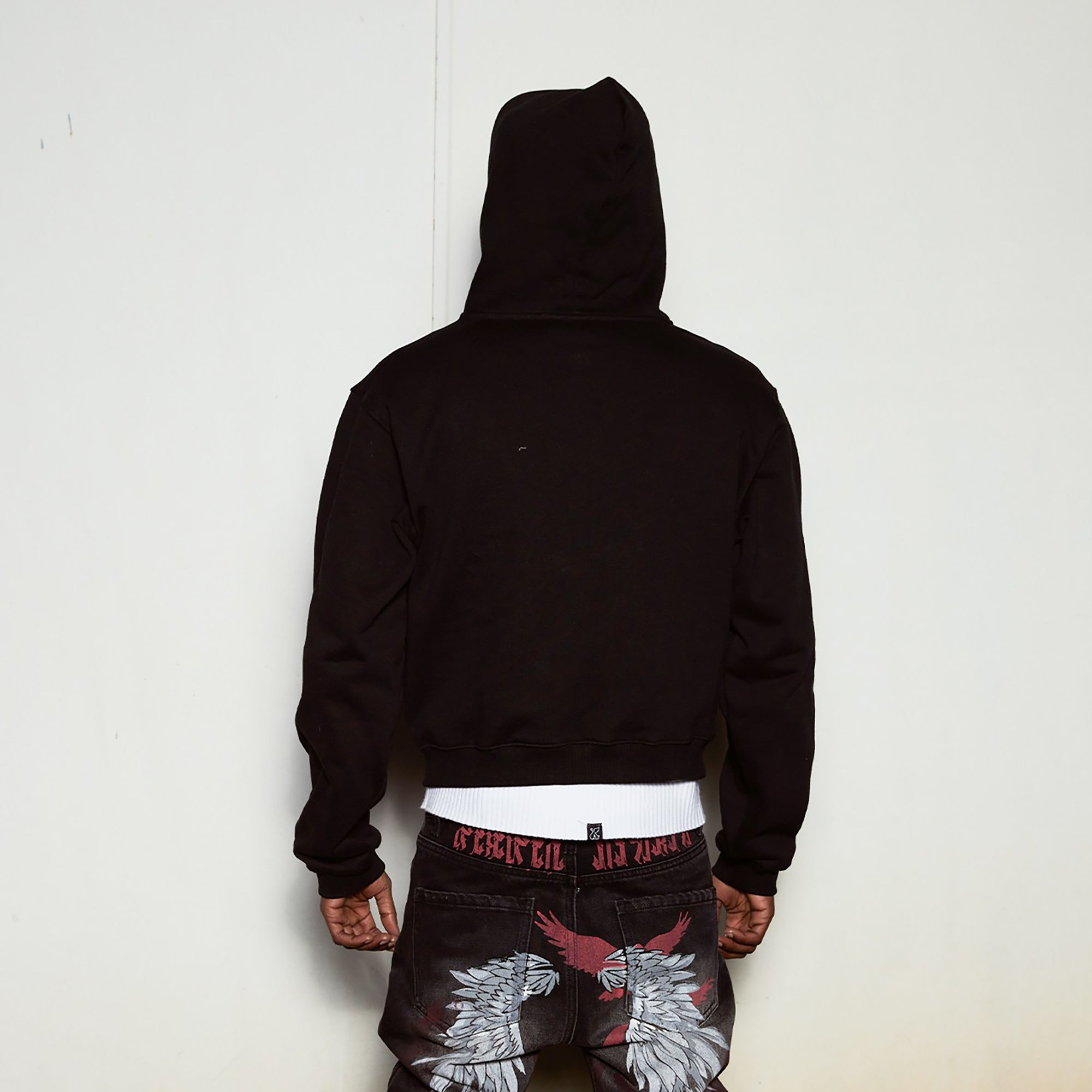 VINKID Embroidered Graphic Zip-Up Hoodie