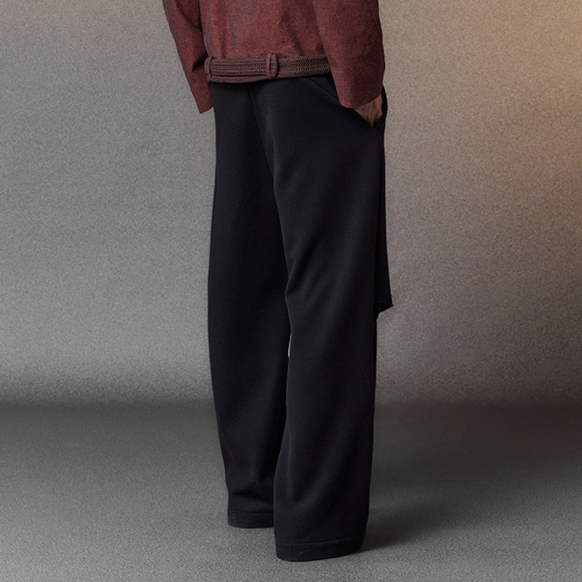 ALVNG AR ANTS Paneled Layered Wool-Blend Trousers