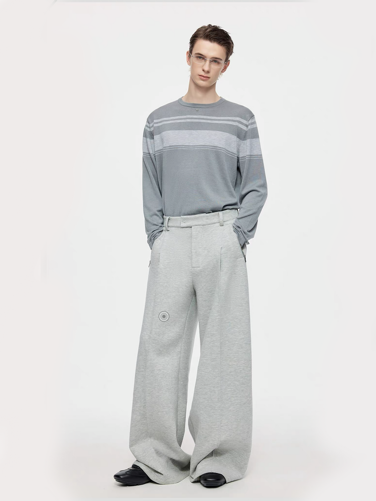 TIWILLTANG Deconstructed Matte Wool-Blend Slouch Pants