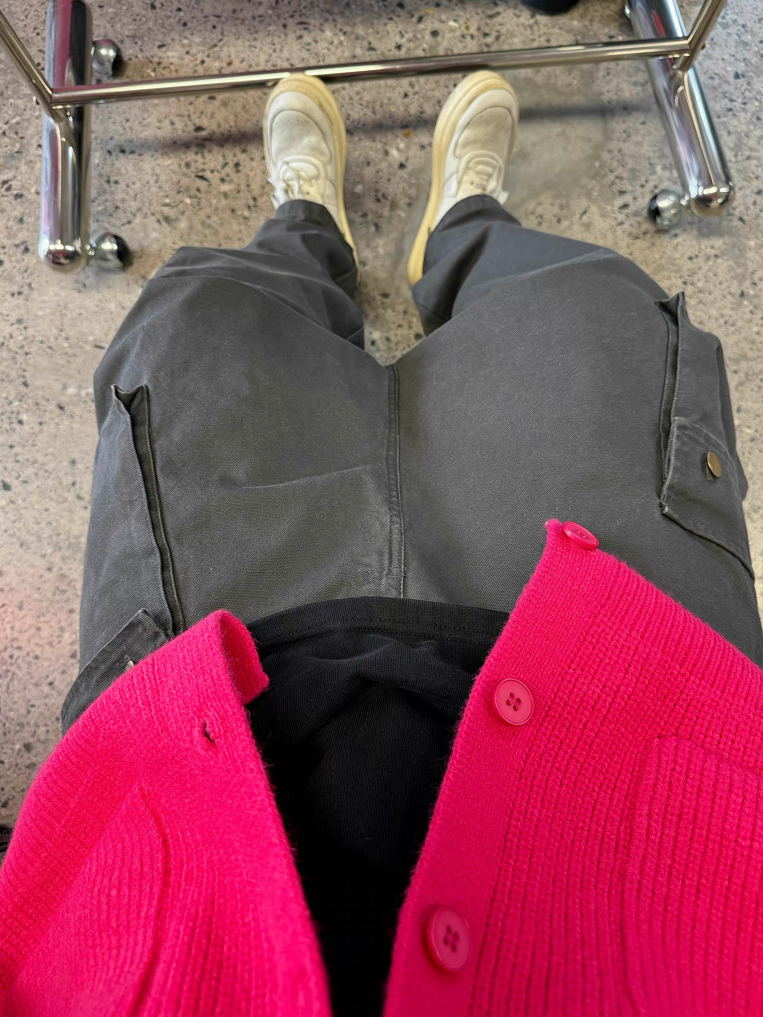 ME DA IGUAL Washed Multi-Pockets Tappered Cargo