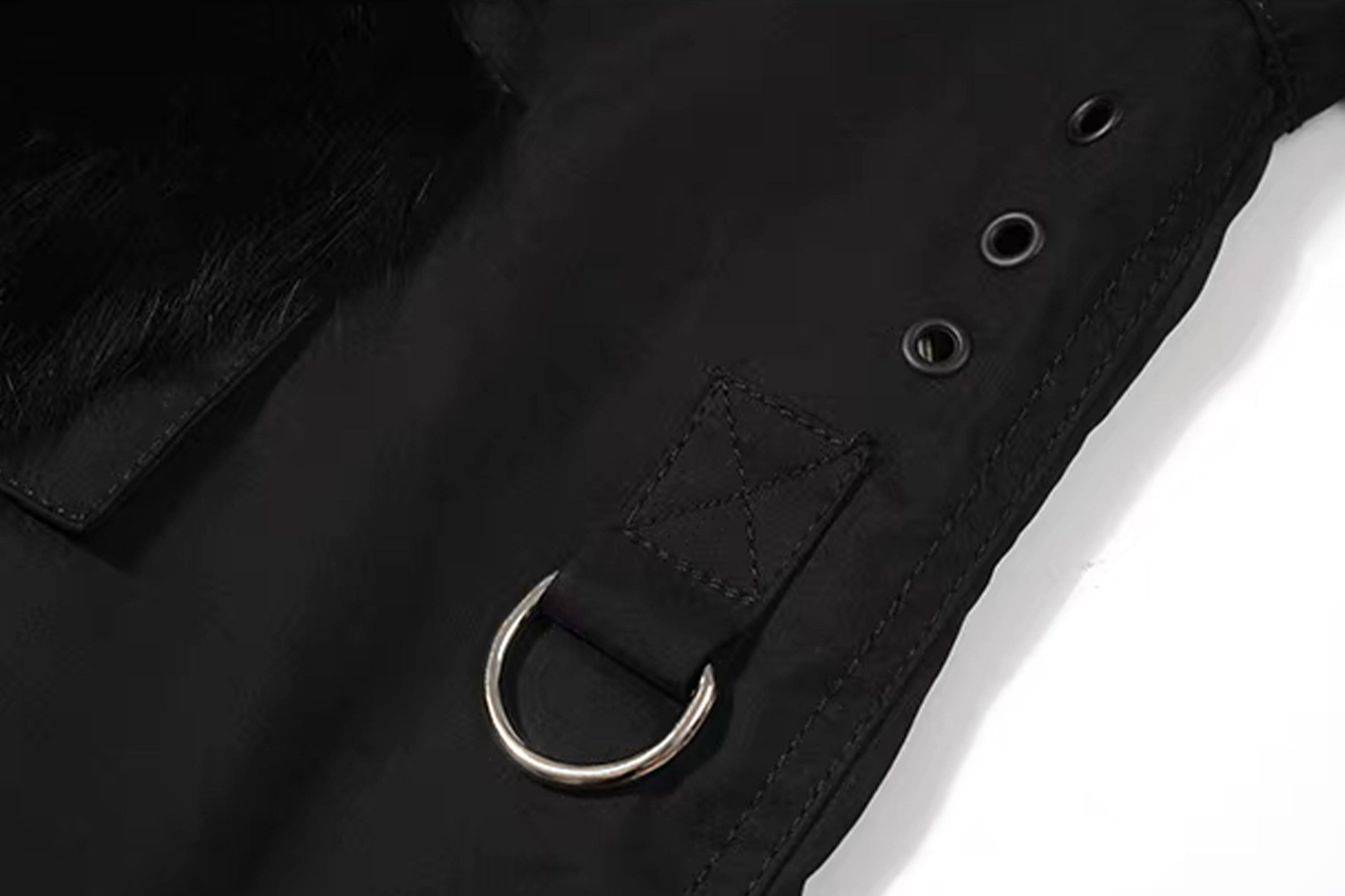 NOTHINGNESS WORLD Mottled Faux Fur Collar Snap-Button Jacket, premium urban and streetwear designers apparel on PROJECTISR.com, NOTHINGNESS WORLD