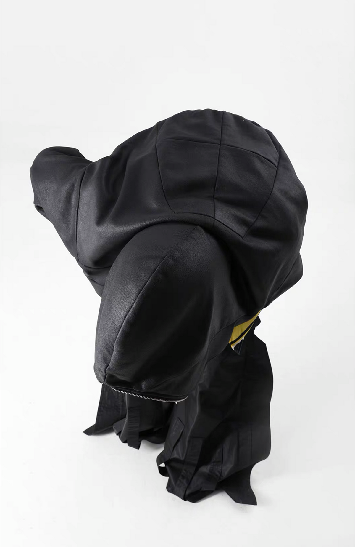 VANGUARDIA Brush-Wax Coated Oversized Hooded Jacket