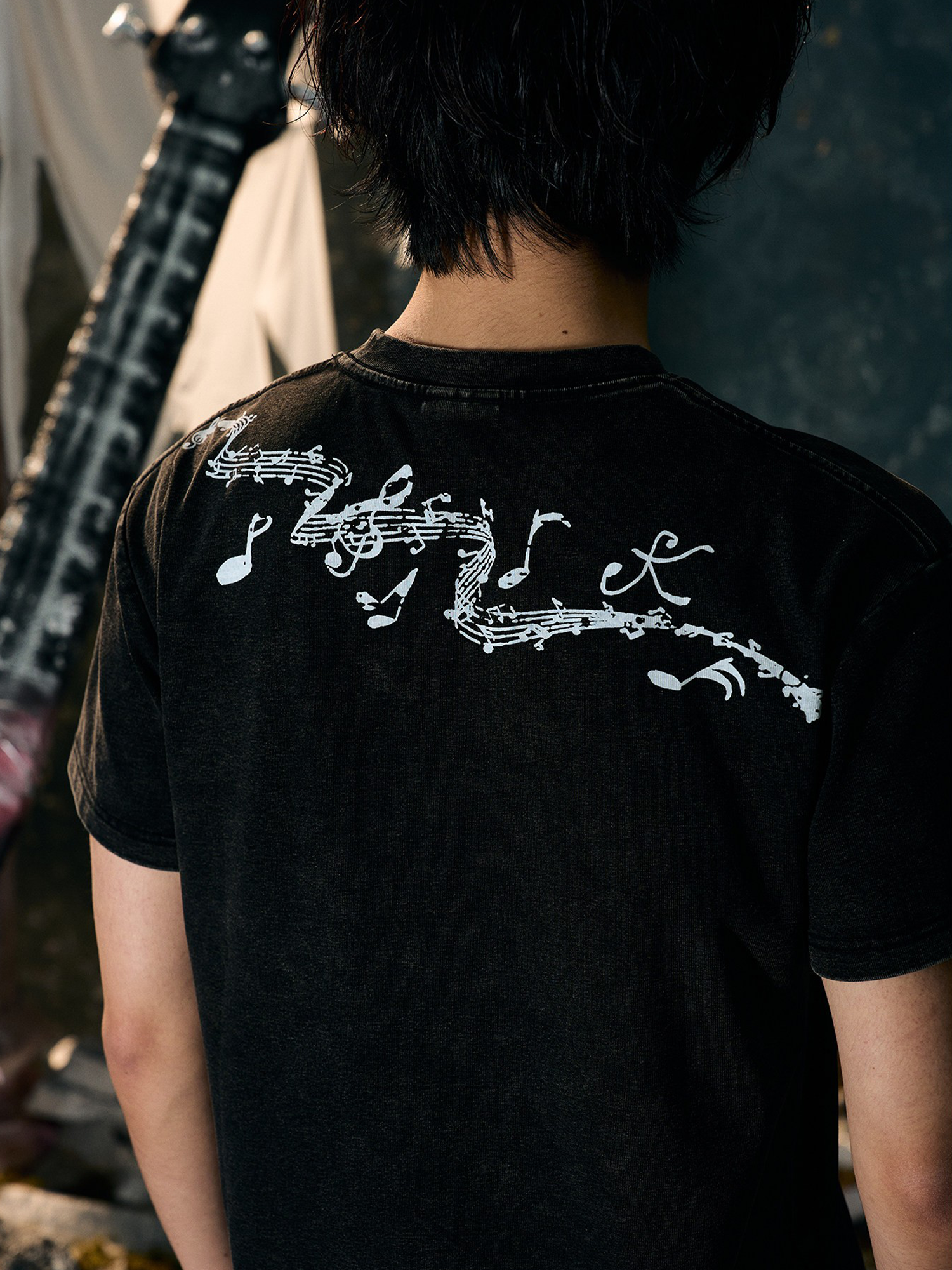 PAIKI Punk Scythe String Graphic T-Shirt