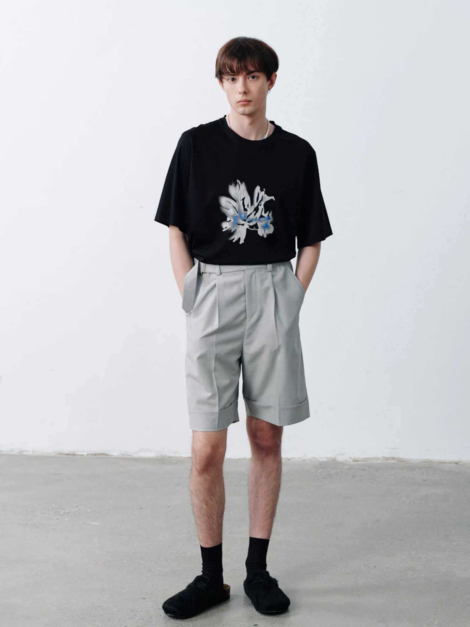 GRAINMUSTARD Pleated Linen-Blend Belt Tailored Shorts