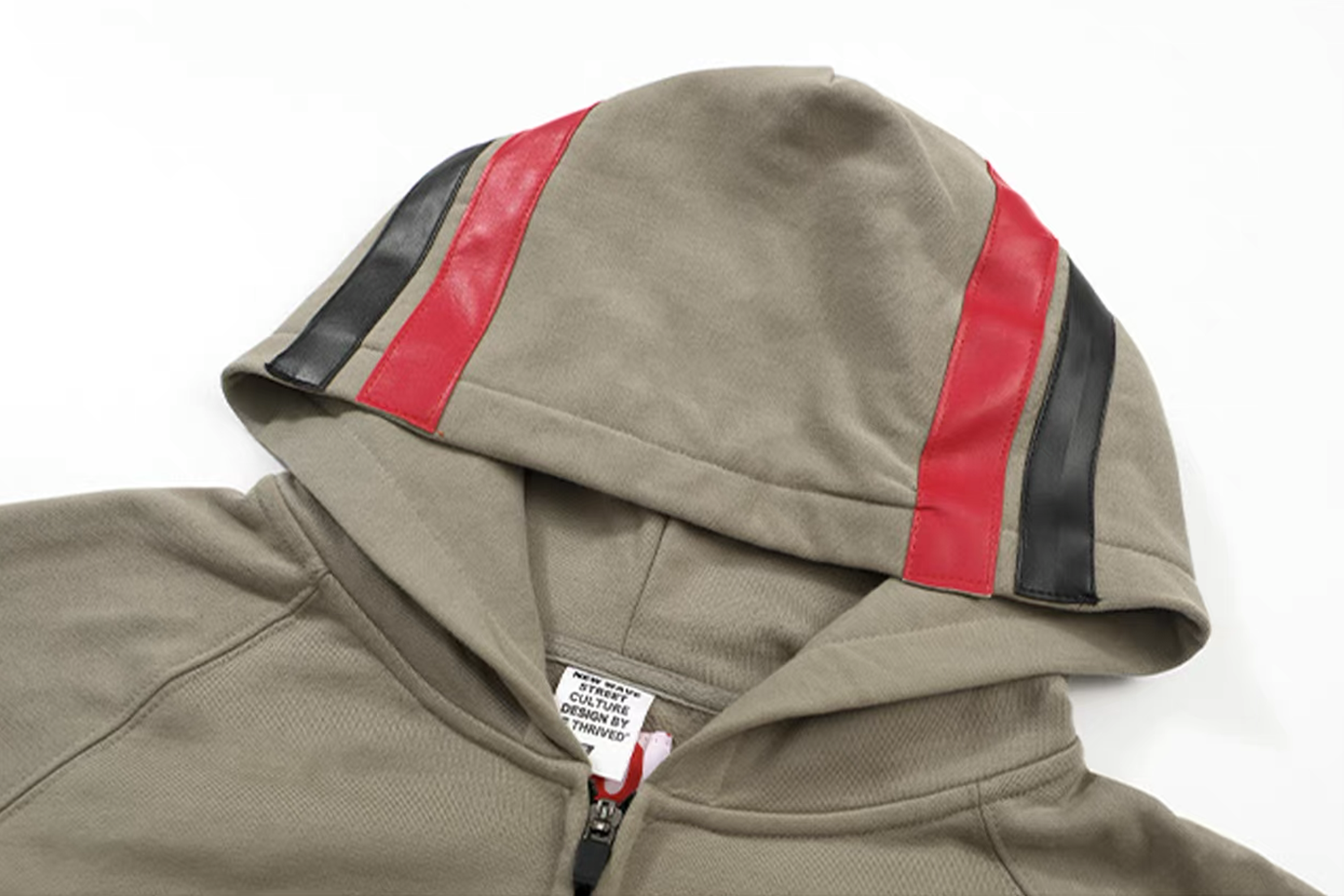 NOTHINGNESS WORLD Four-Stripe Zip-Up Hoodie, premium urban and streetwear designers apparel on PROJECTISR.com, NOTHINGNESS WORLD