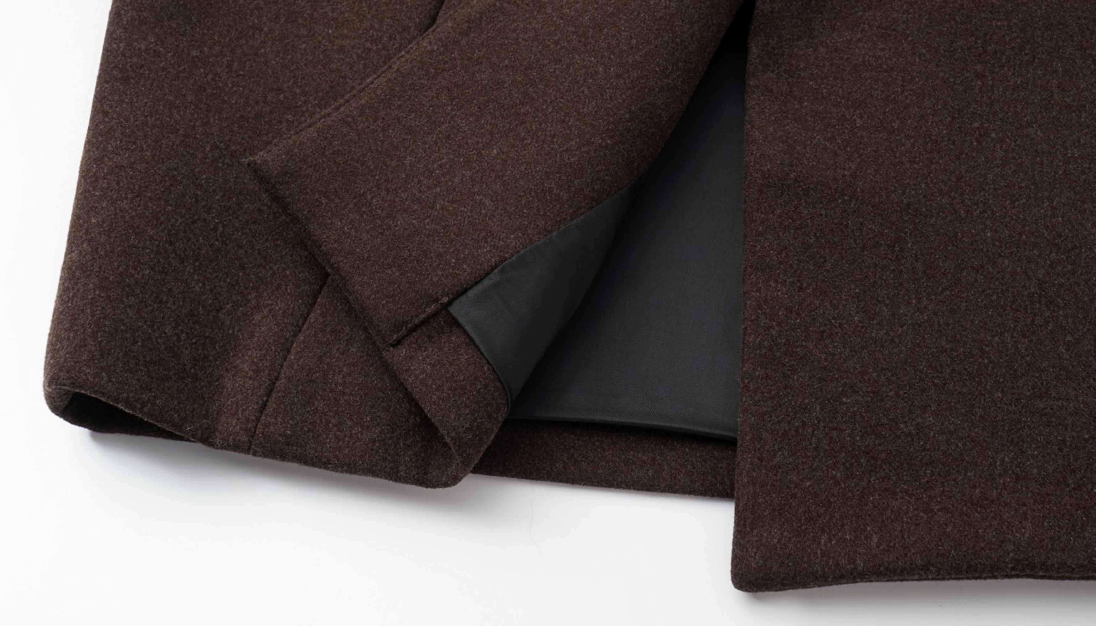 ALVNG AR ANTS Asymmetrical Wool-Blend High-Neck Jacket
