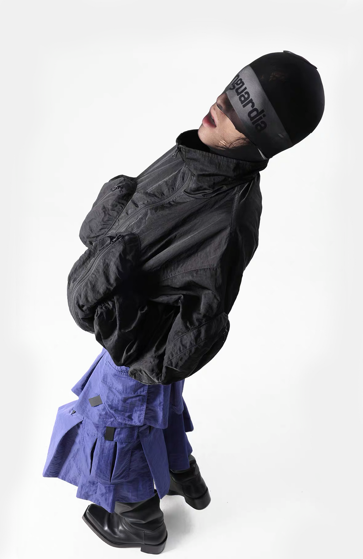 VANGUARDIA Large-Pocket Nylon Cropped Jacket