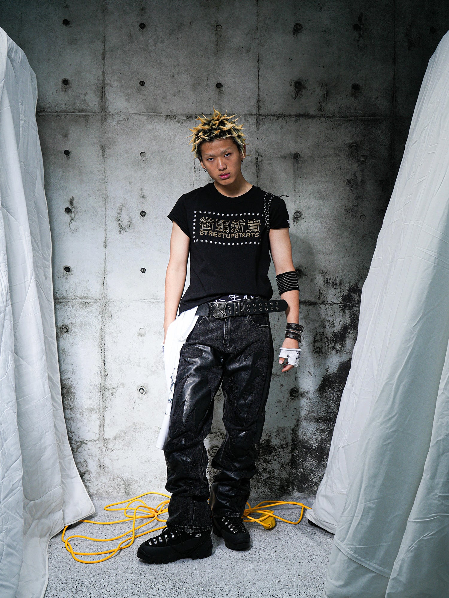 VINKID Dragon Graphic Washed Jeans, premium urban and streetwear designers apparel on PROJECTISR.com, VINKID