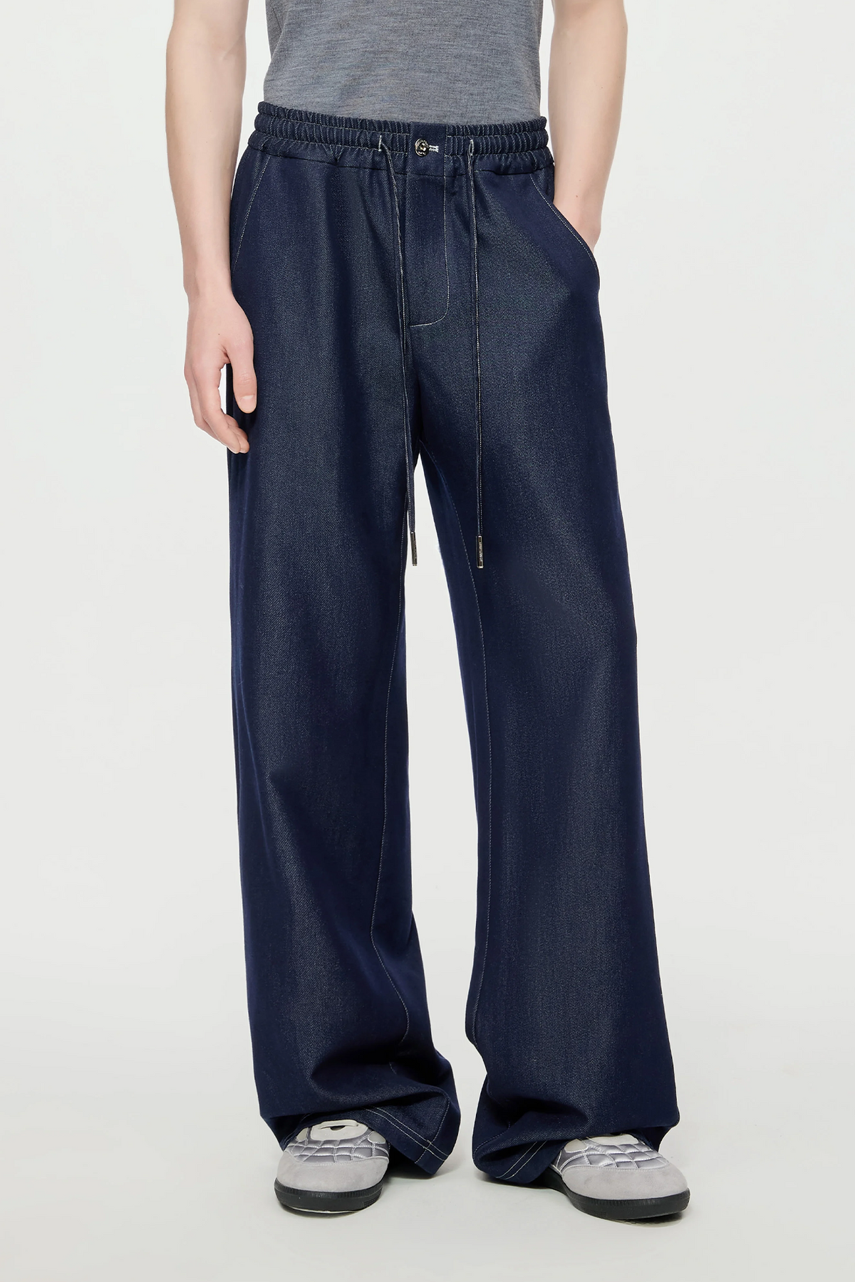 TIWILLTANG Drawstring Denim Jogger Pants
