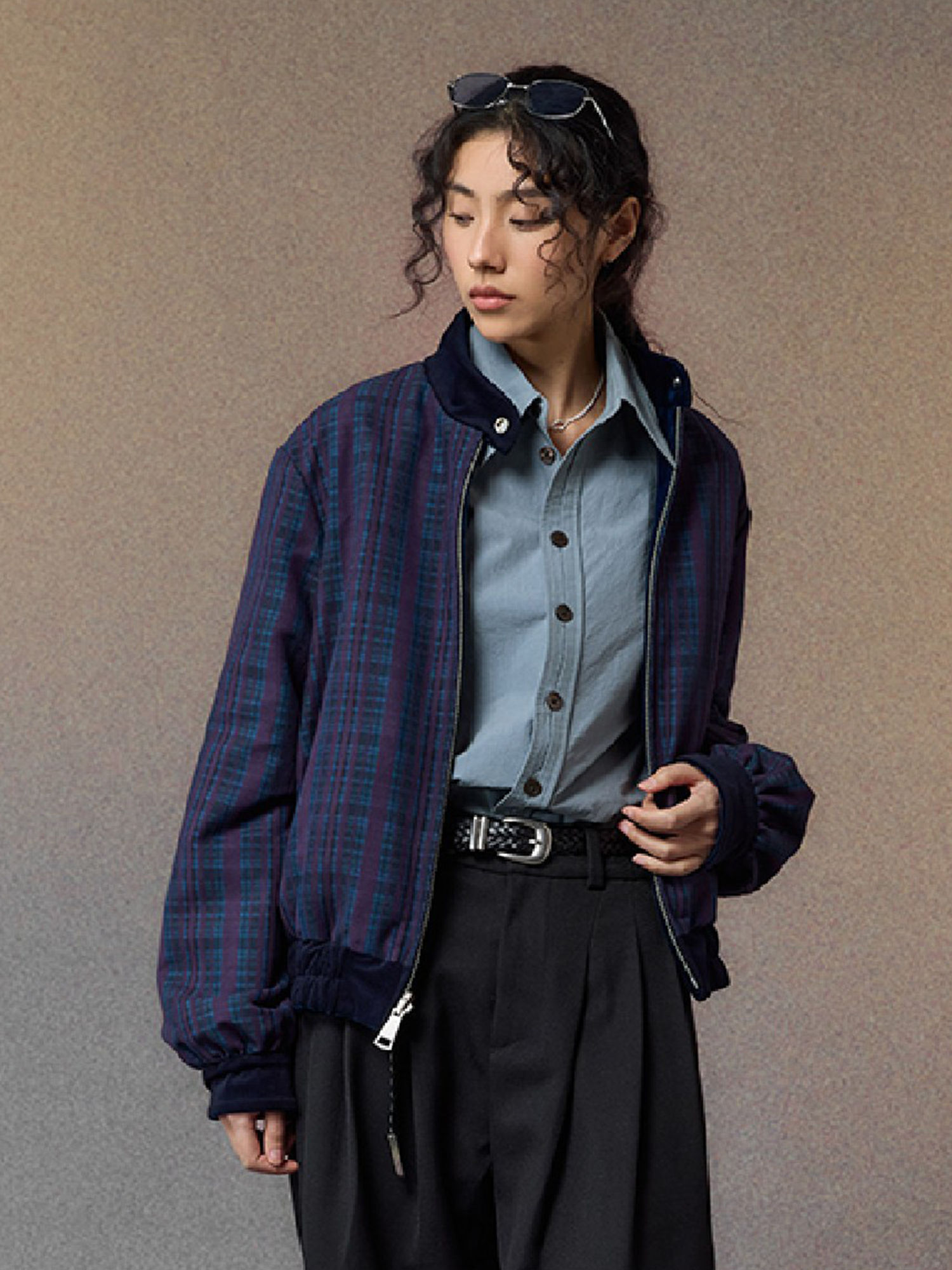 ALVNG AR ANTS Reversible Velvet Plaid Jacket, premium urban and streetwear designers apparel on PROJECTISR.com, ALVNG AR ANTS