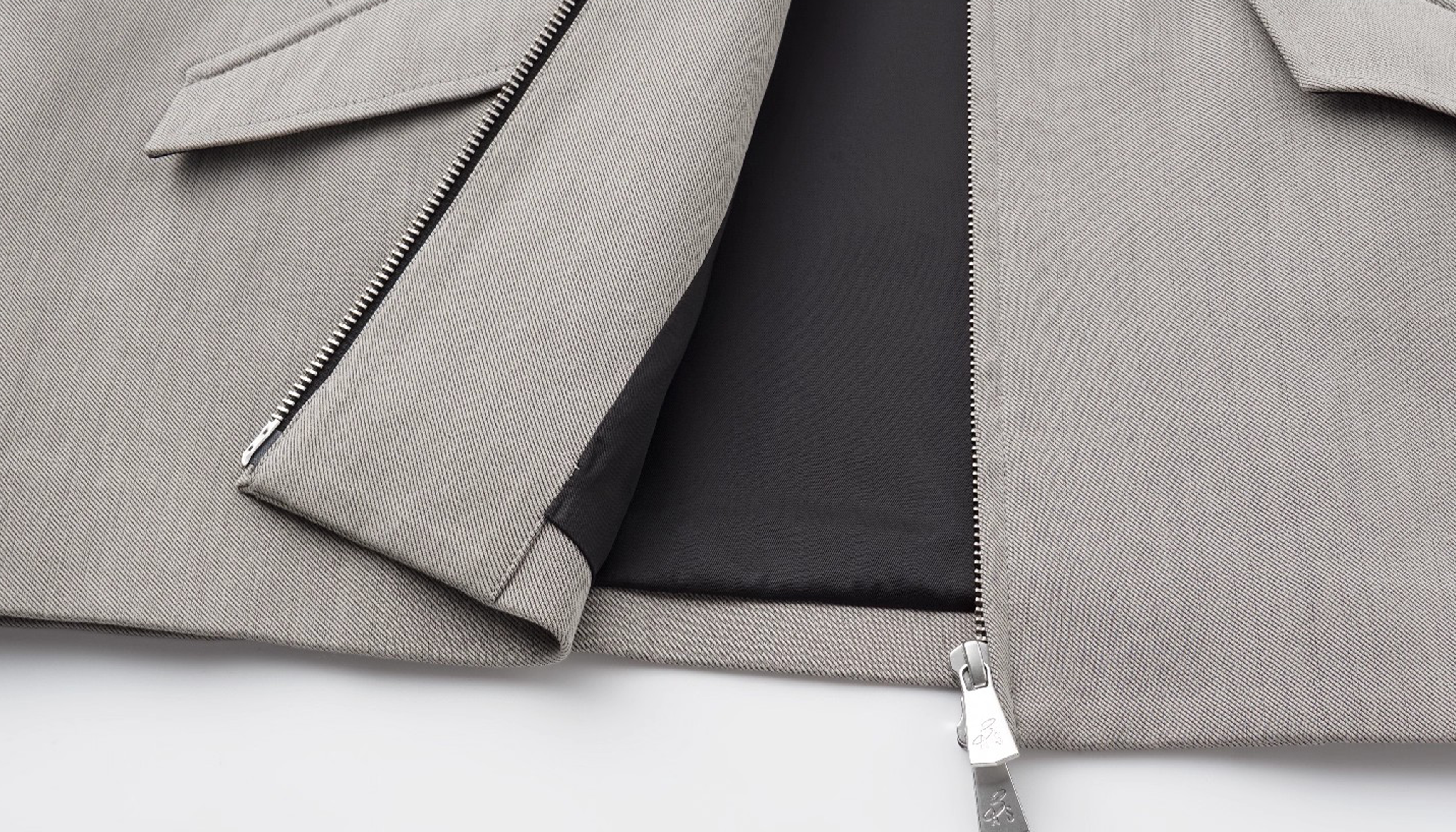 ALVNG AR ANTS Minimal Contrast Woven Collar Jacket