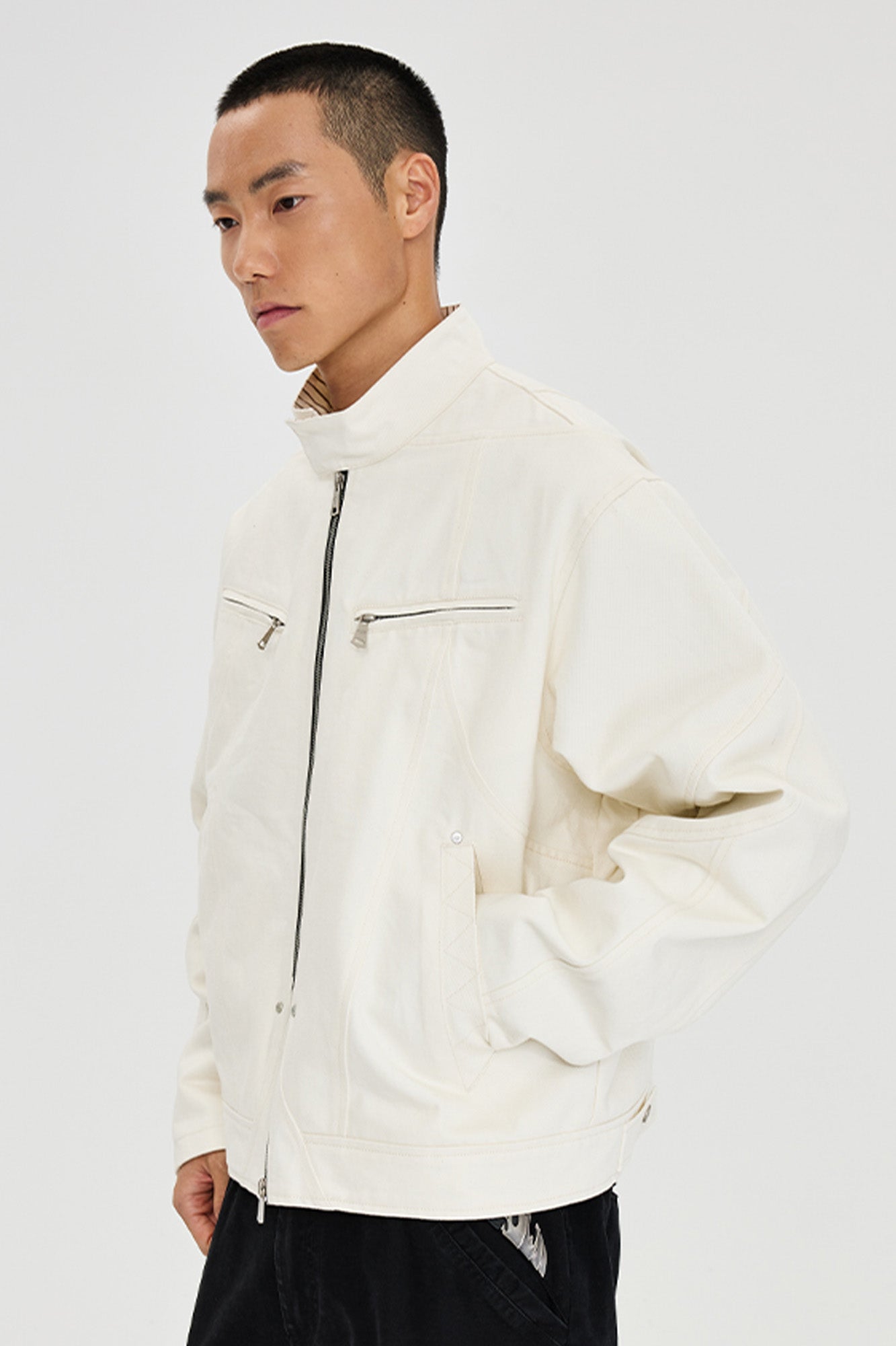 CATSSTAC Essential Harrington Raw Denim Jacket, premium urban and streetwear designers apparel on PROJECTISR.com, CATSSTAC