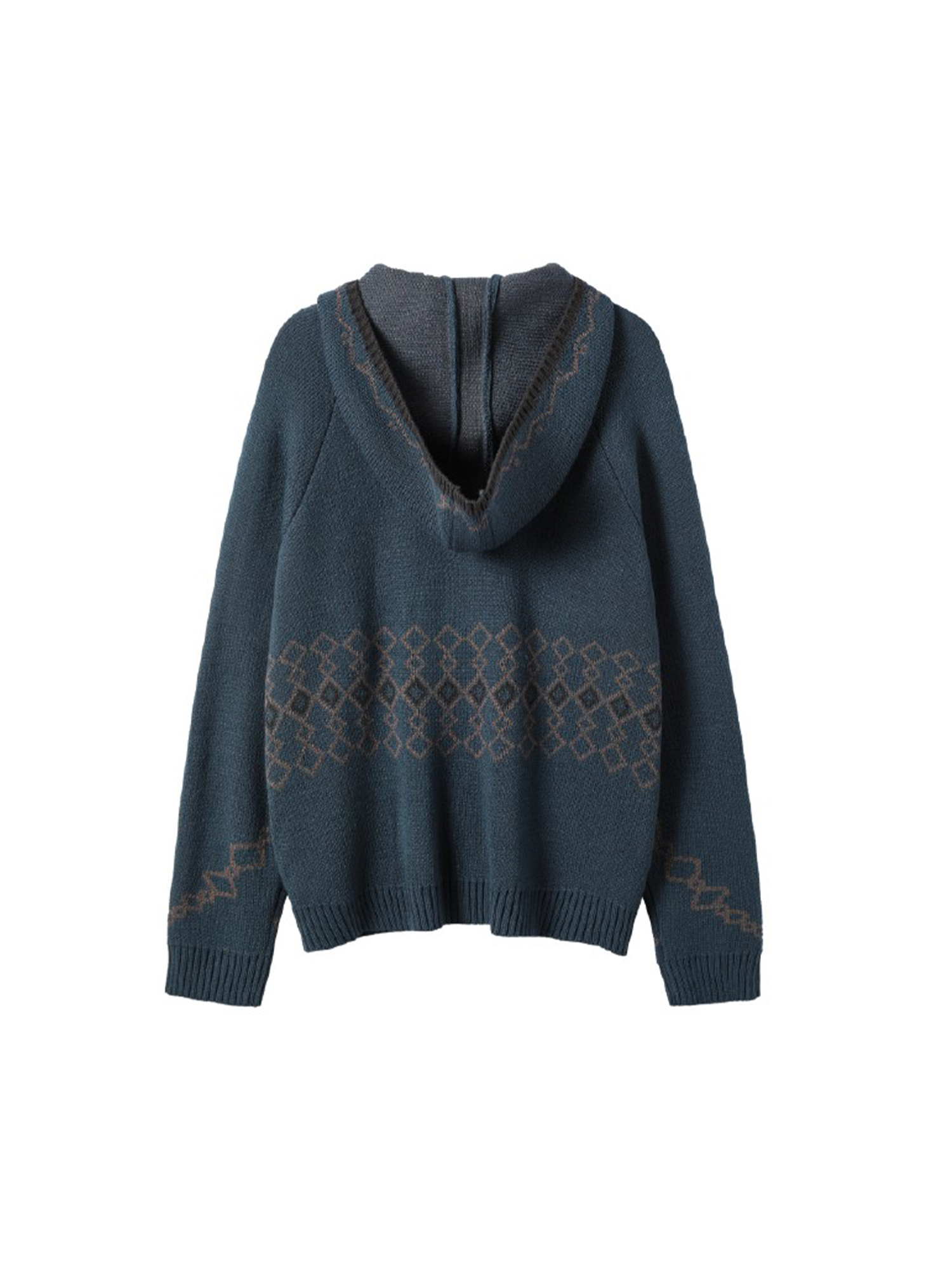 ALVNG AR ANTS Jacquard Floral Wool-Blend Hooded Cardigan