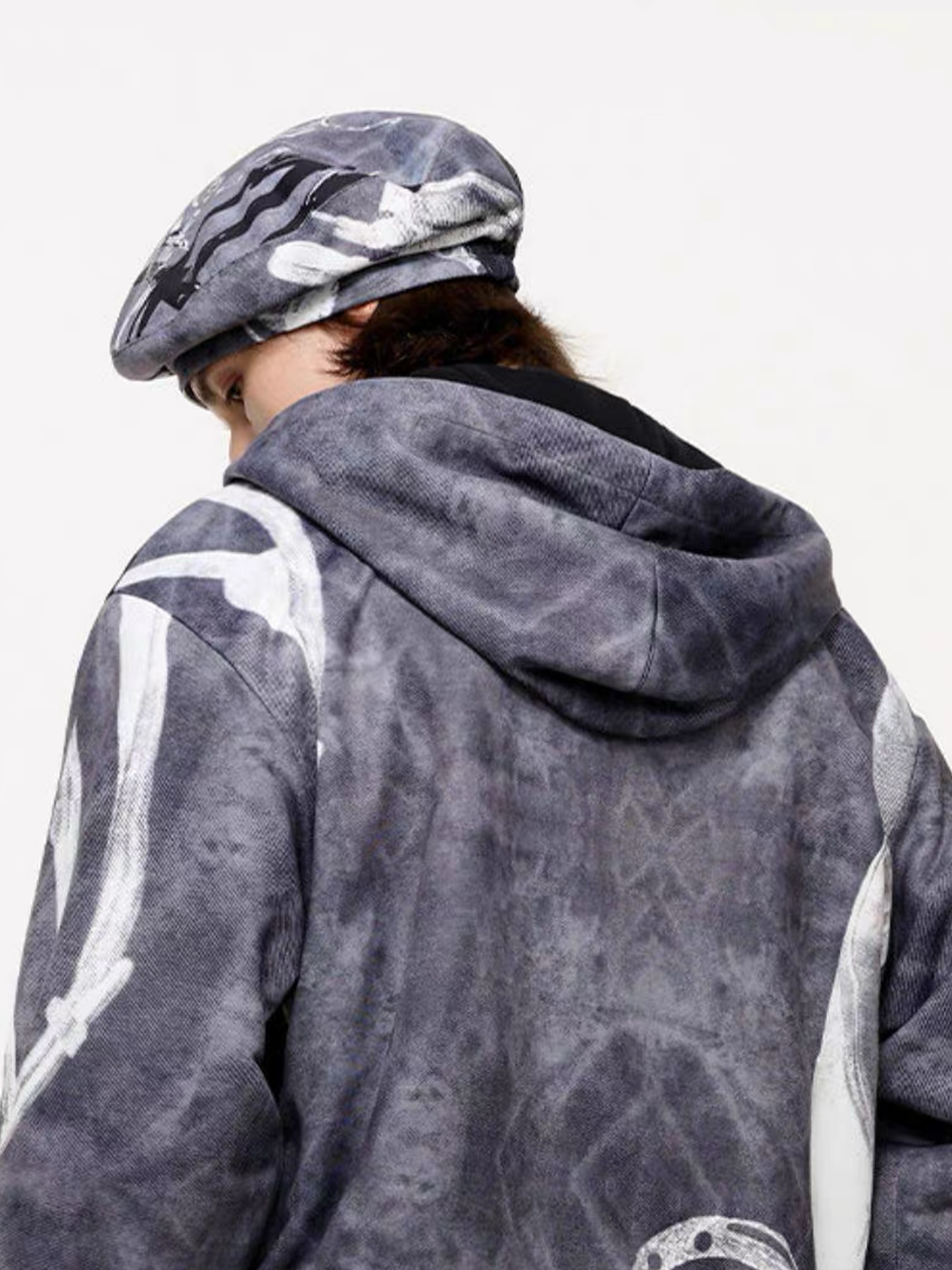 TIWILLTANG Abstract Reversible Graphic Beret
