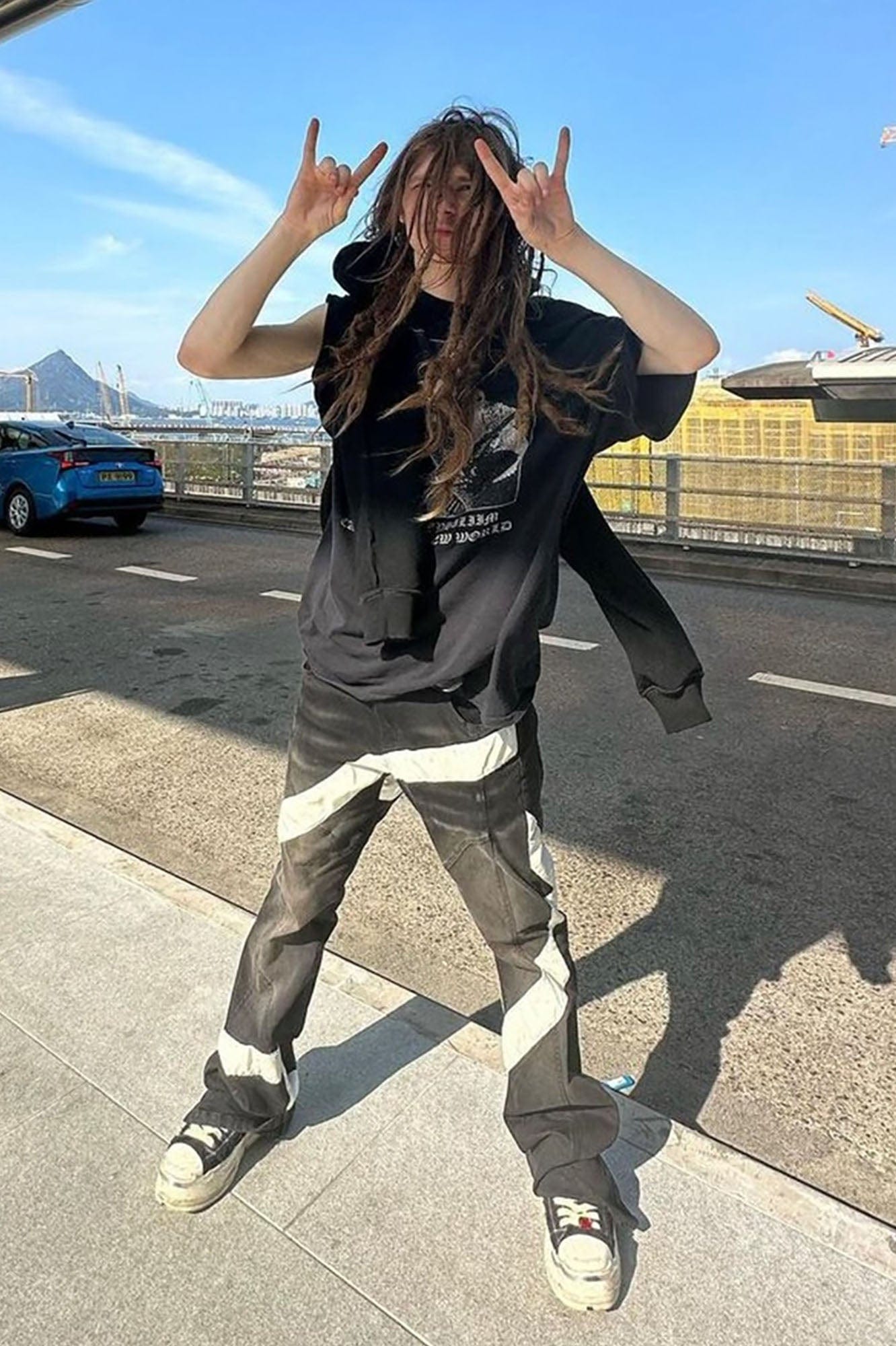 VINKID Infinite Cross Panel Embroidered Jeans, premium urban and streetwear designers apparel on PROJECTISR.com, VINKID