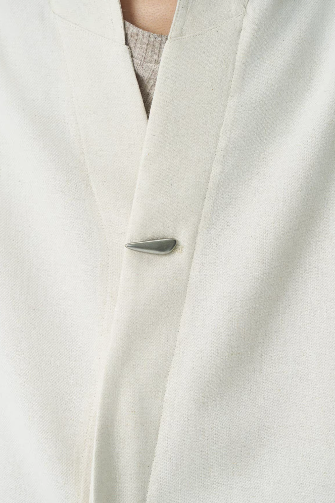 GONGHE REPUB Tencel-Linen Open-Collar Shirt, premium urban and streetwear designers apparel on PROJECTISR.com, GONGHE REPUB