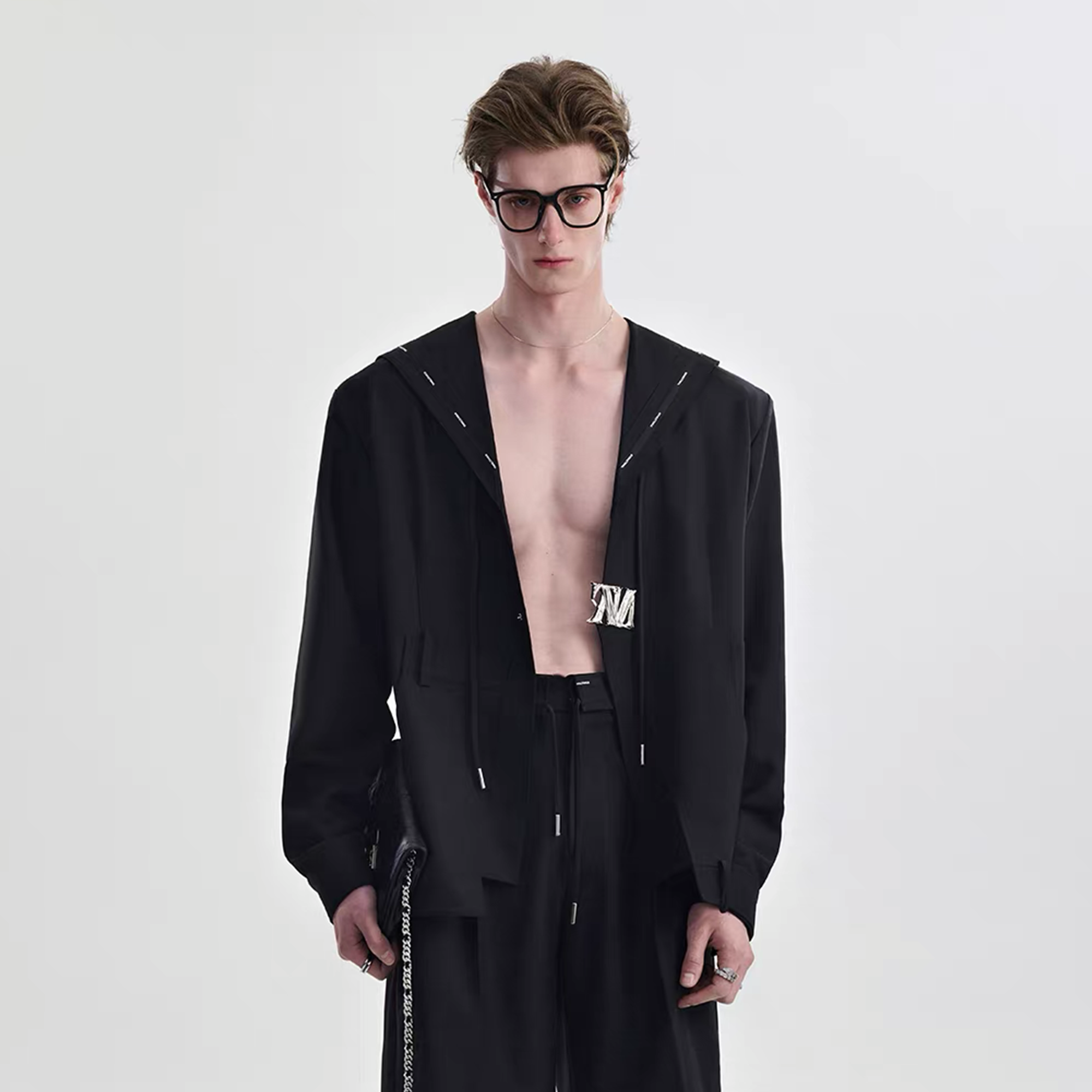 TIWILLTANG Minimal Sailor Collar Shirt