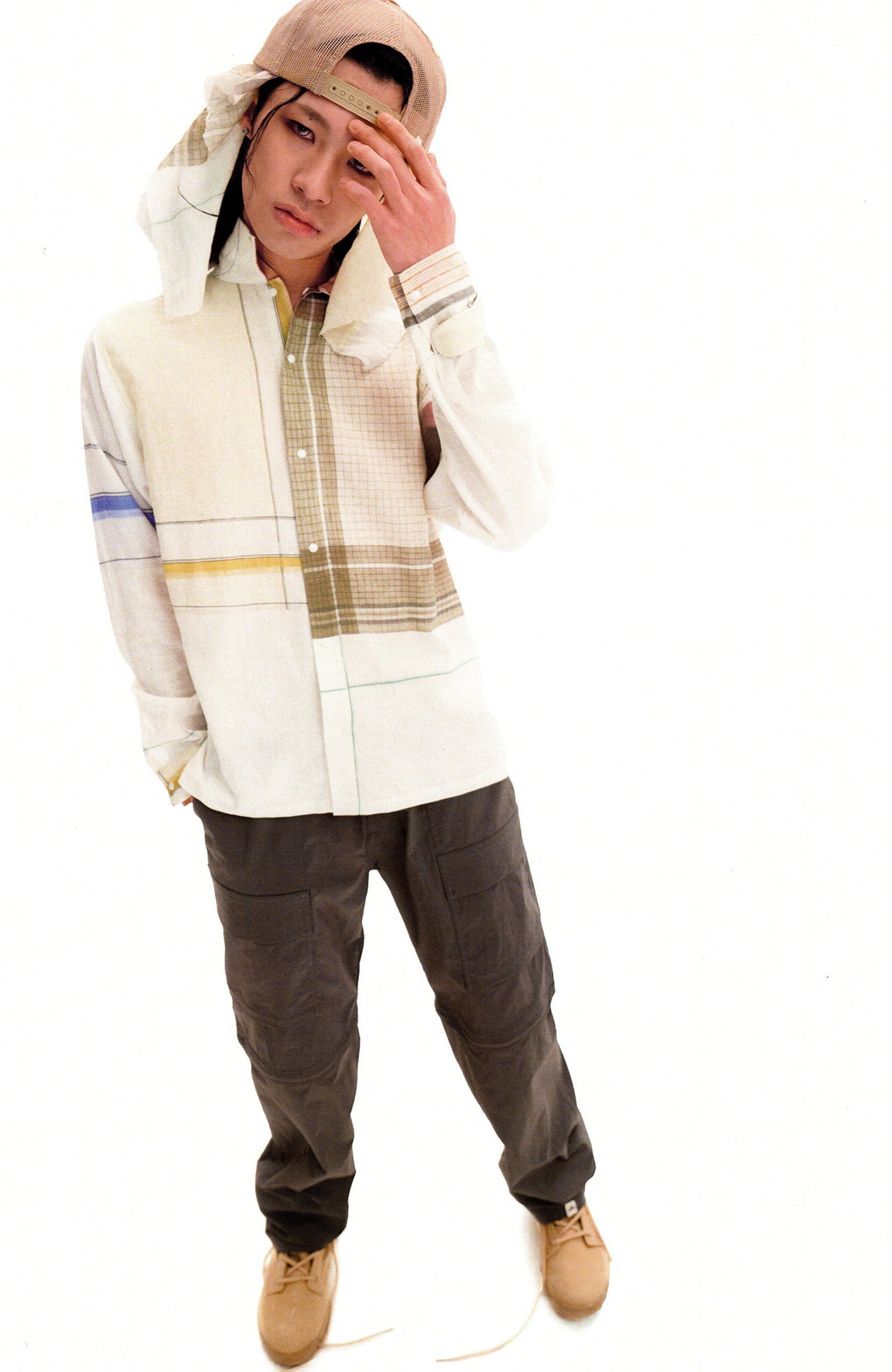 URBAN+FOREST Patchwork Plaid Shirt, premium urban and streetwear designers apparel on PROJECTISR.com, URBAN+FOREST